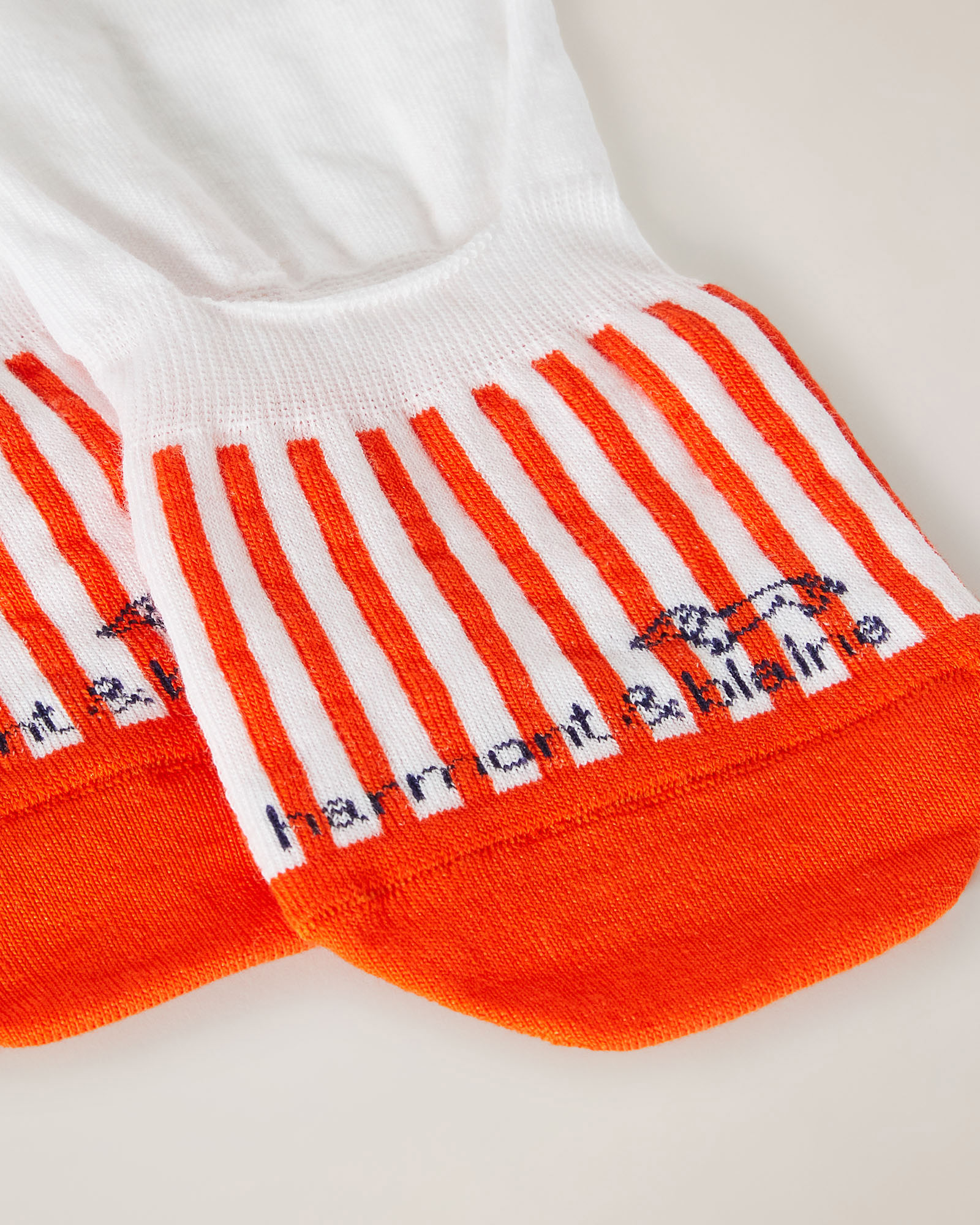 Vertical Stripe Footie Socks, Deep Red, large image number 1