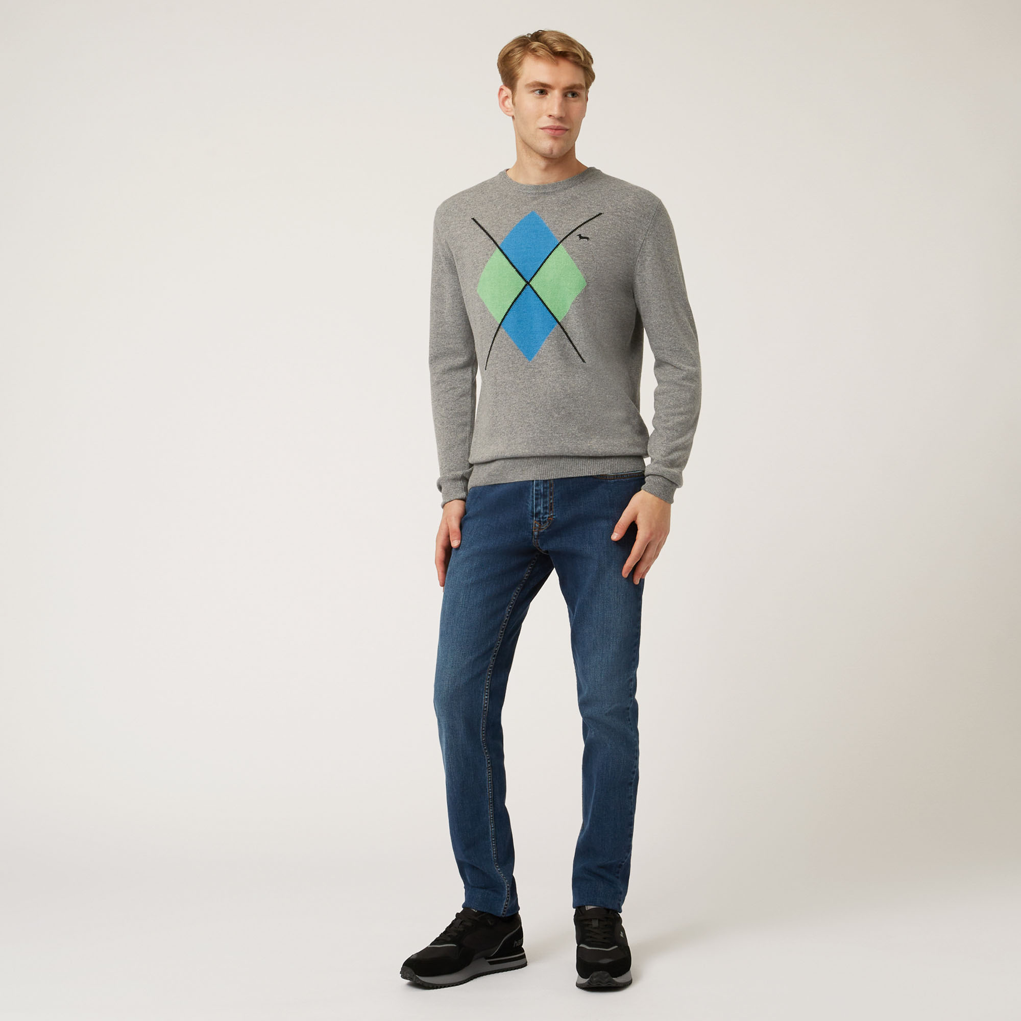 Ski Lounge Crew-Neck Pullover With Diamond Detail, Gray, large image number 3