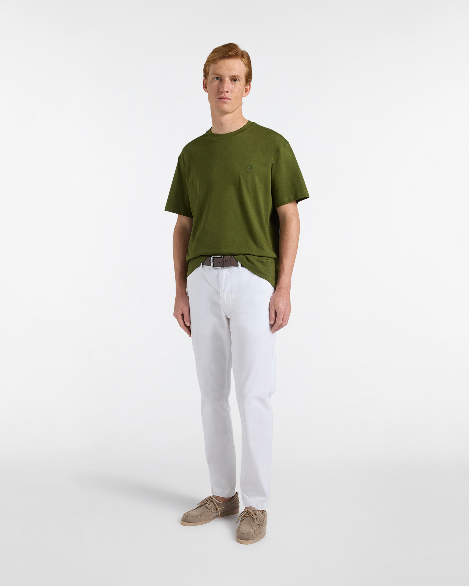 T-Shirt Uomo Basic D‑Fit, Verde militare, large image number 3