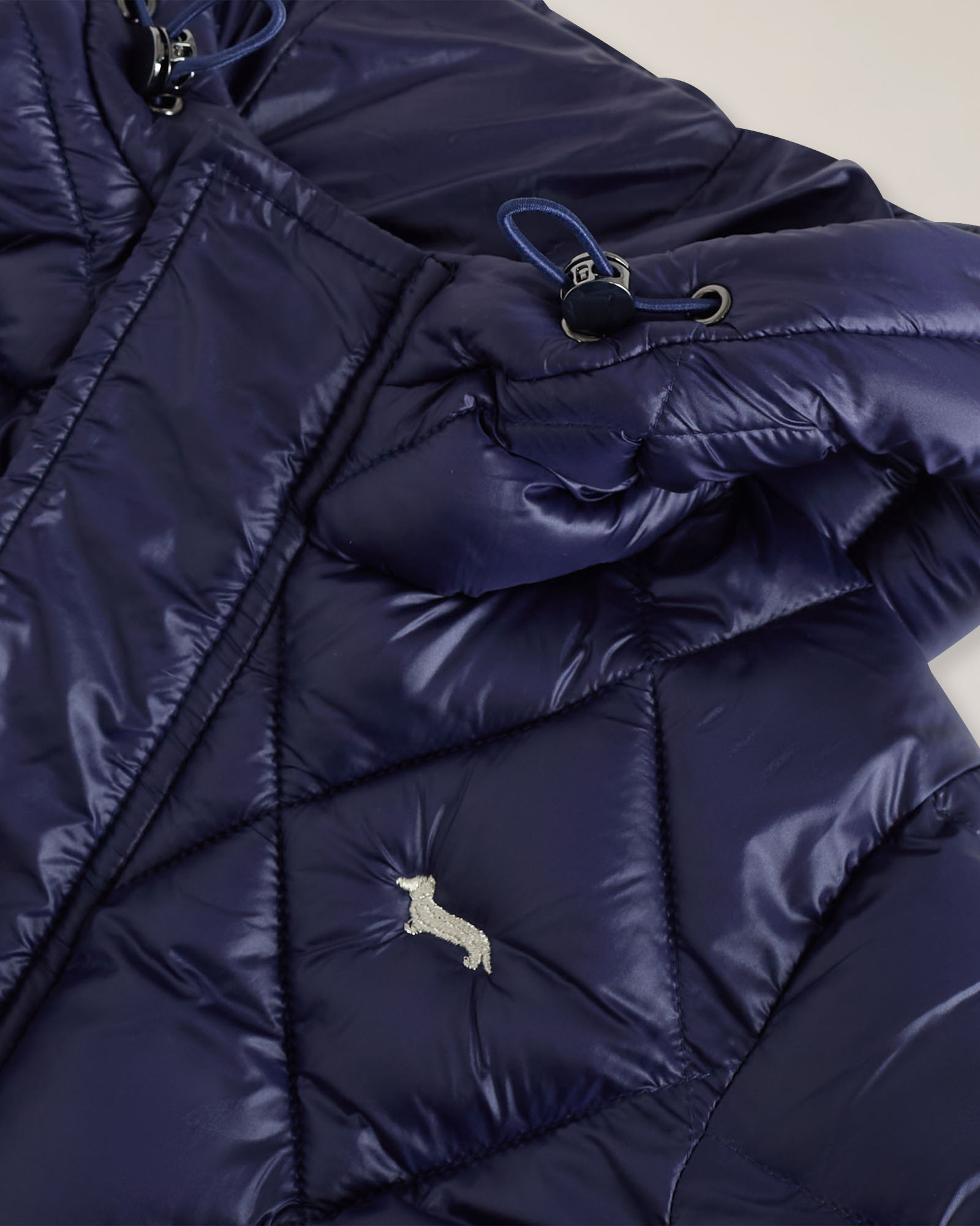 Quilted nylon jacket with hood, Navy Blue, large image number 2