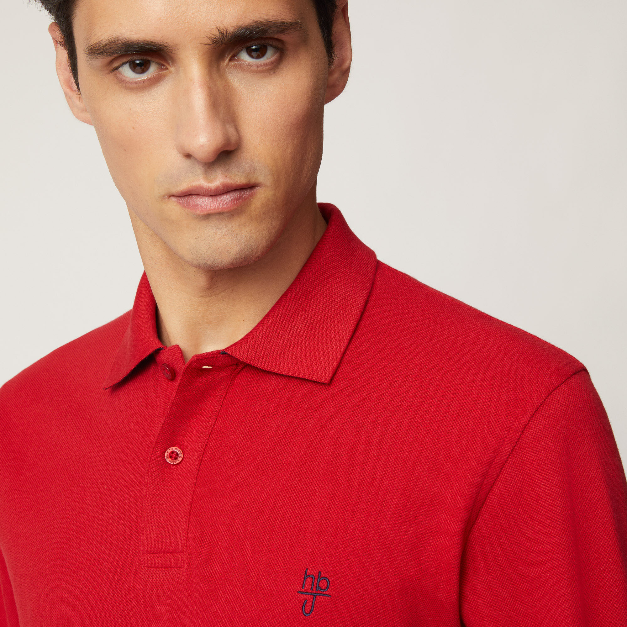 Polo A Maniche Lunghe Regular Fit, Rosso, large image number 2