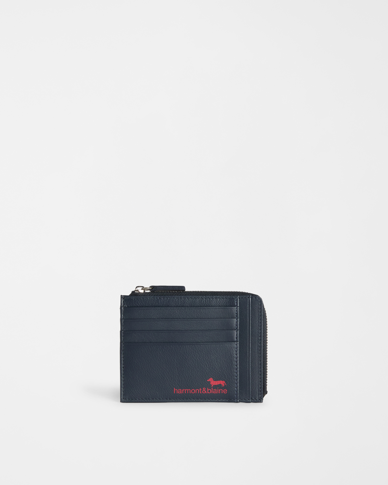 Leather coin purse with zip