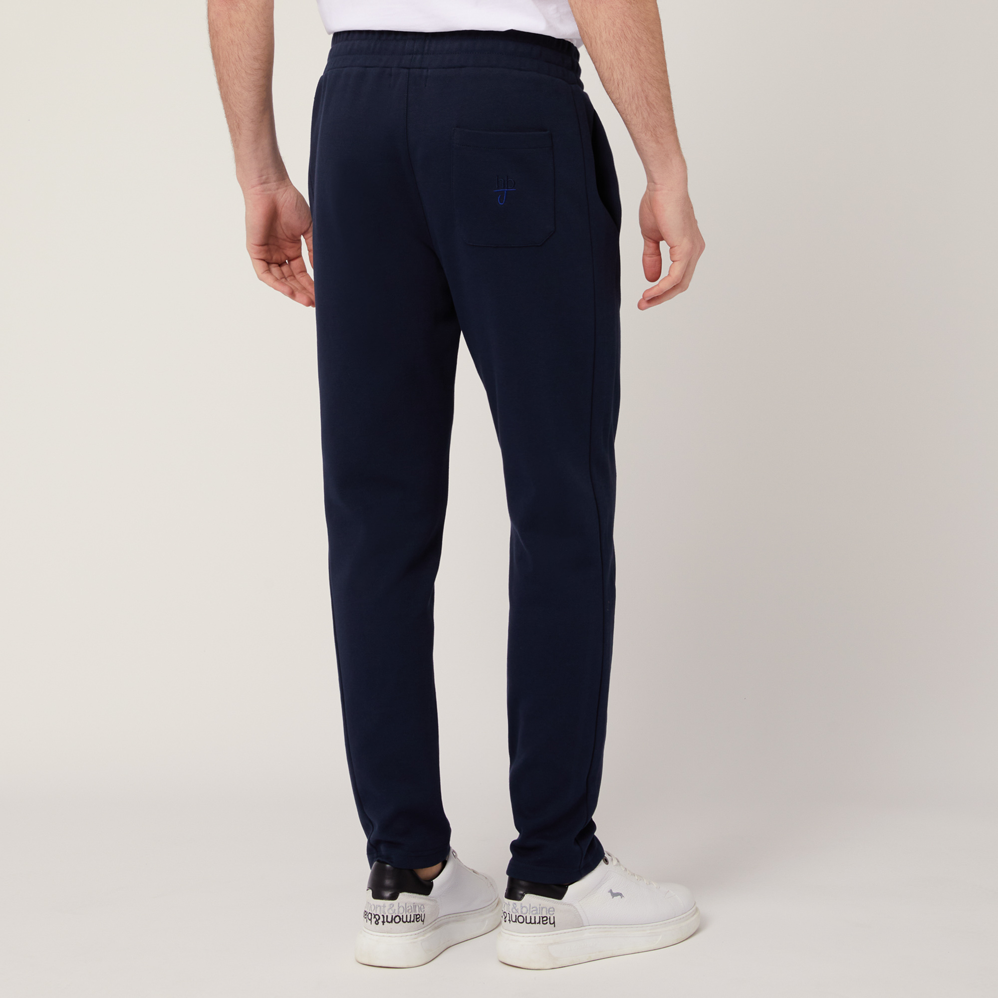Pantaloni In Misto Cotone, Light Blue, large image number 1