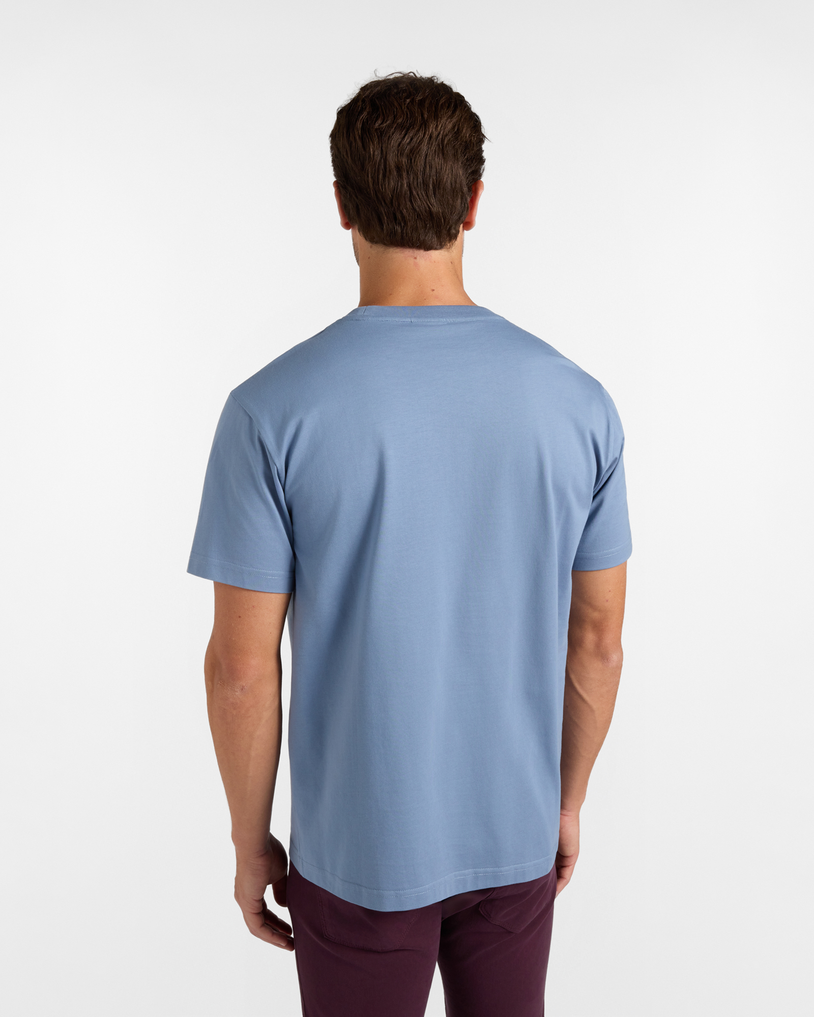Men's relaxed-fit T-shirt in 100% pure cotton, LIGHT BLUE, large image number 1