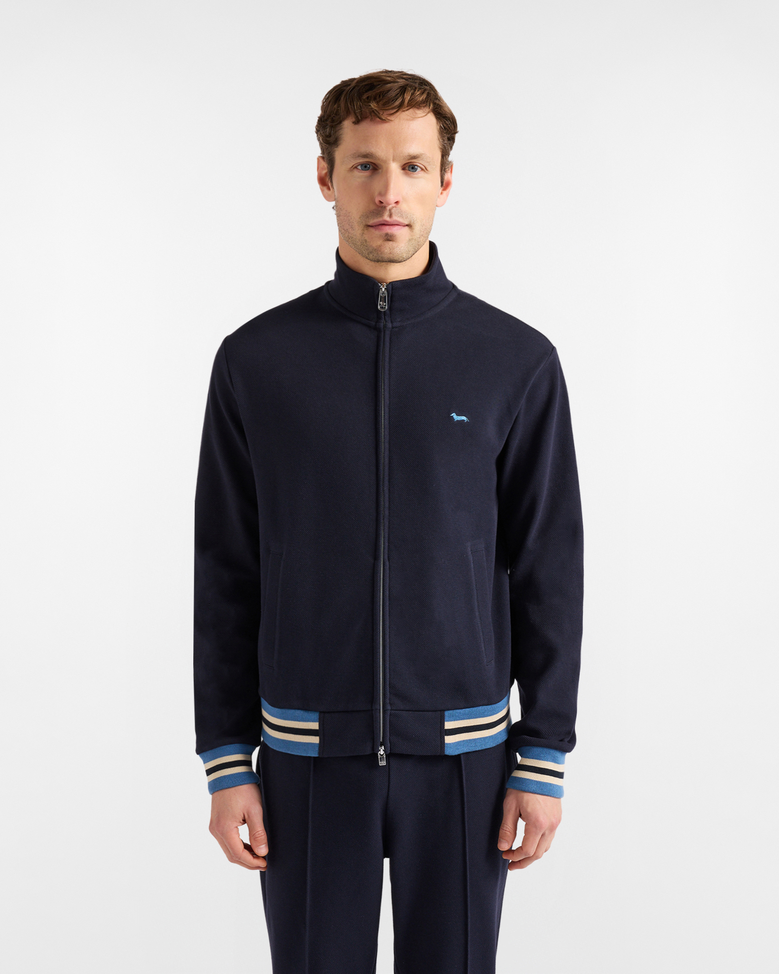 Full Zip sweatshirt with striped details