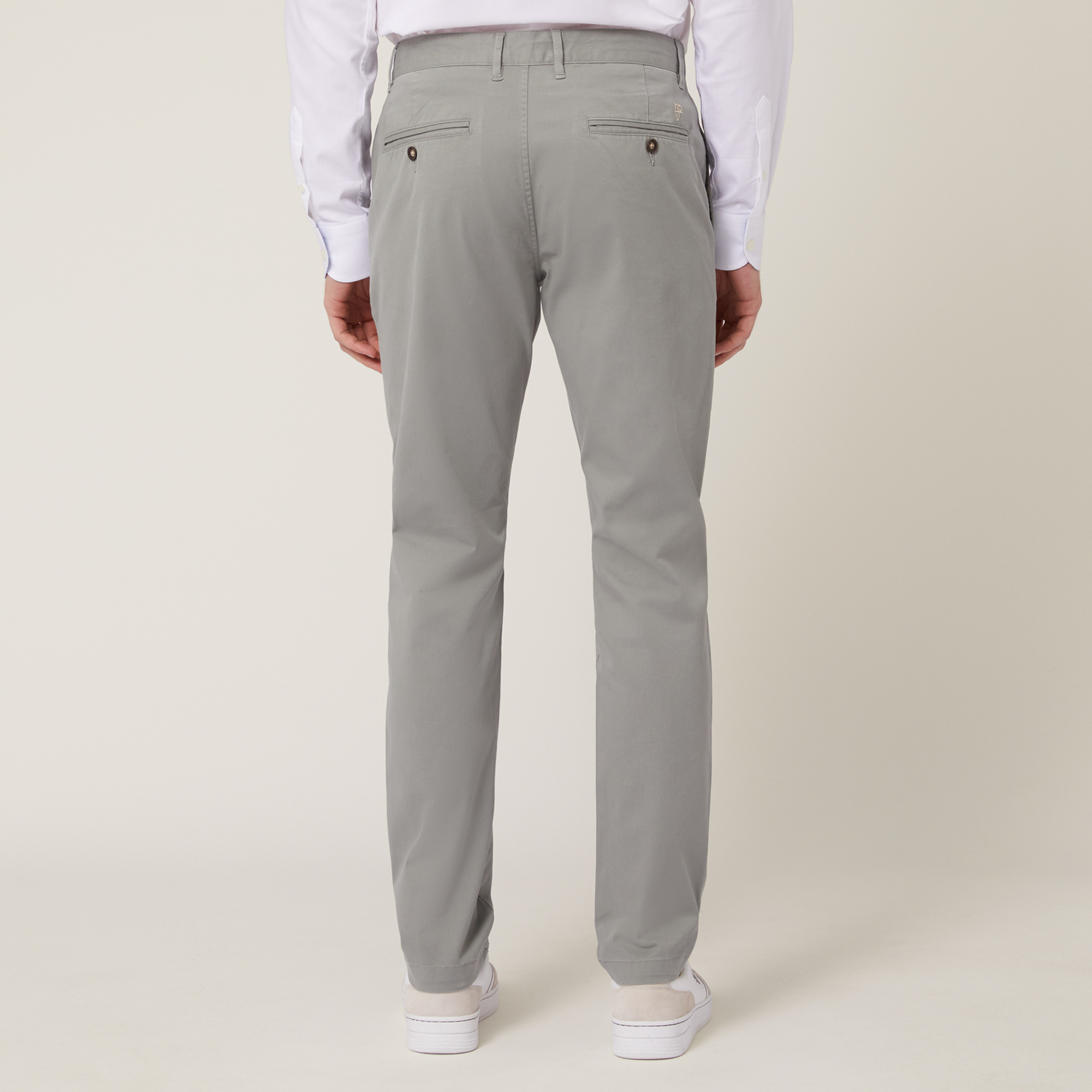 Pantaloni Chino In Twill, Verde, large image number 1