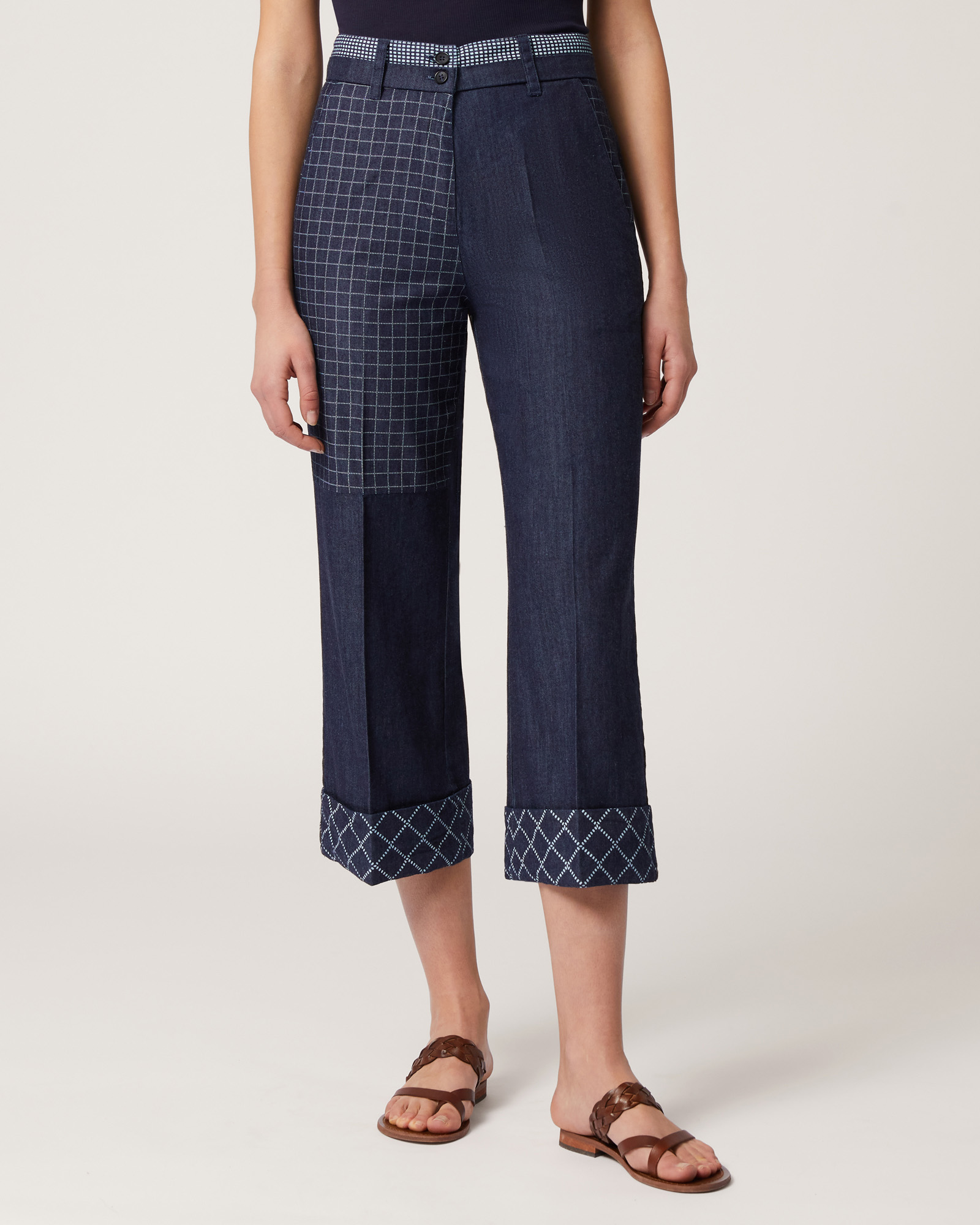 Jeans Cropped Stampati