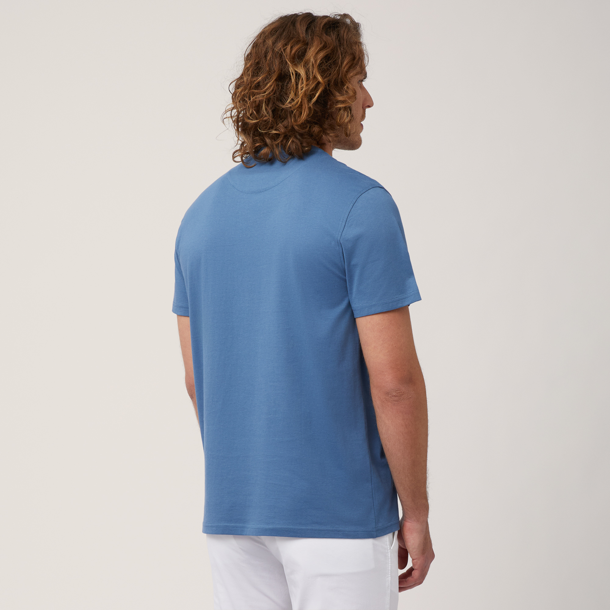 T-Shirt Con Stampa Logo, Blu, large image number 1