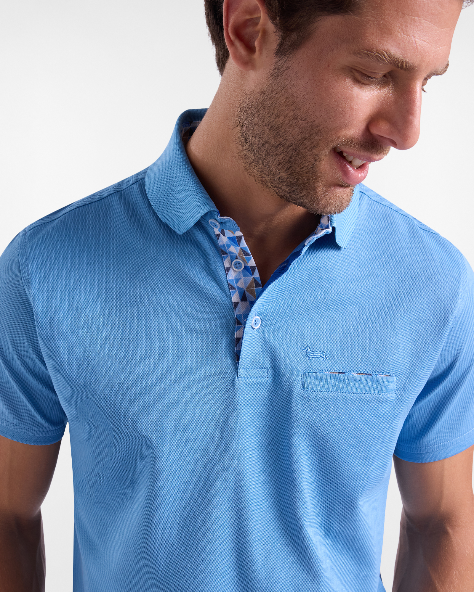 Polo con taschino, Blu, large image number 2
