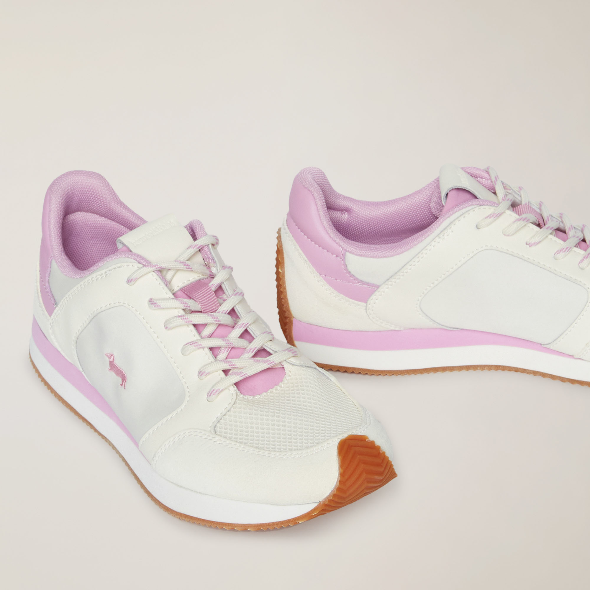 Sneakers mit Sohle in Kontrastfarbe, Weiß, large image number 3