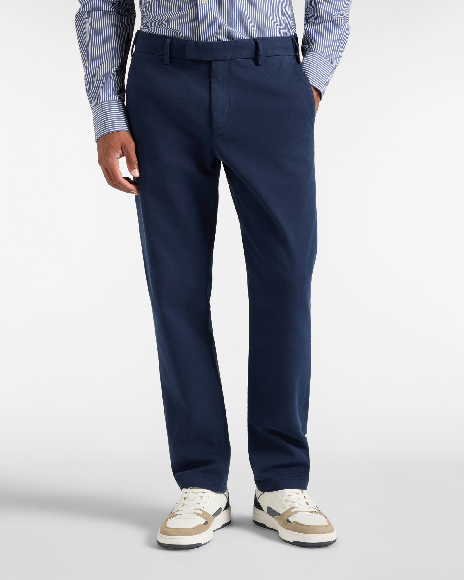 Pantalone Jogger Uomo in cotone stretch blu