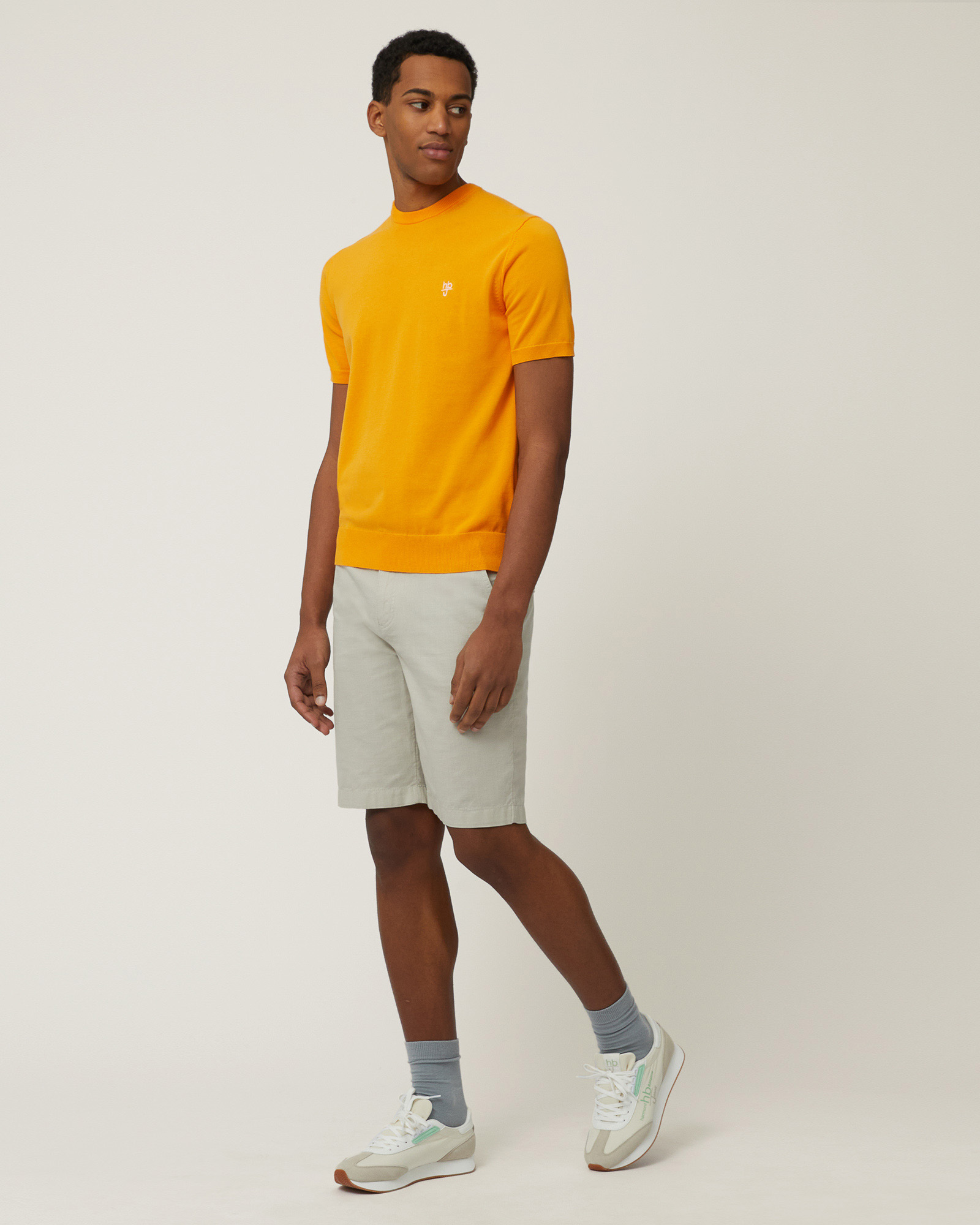 T-Shirt In Maglia, Arancio, large image number 3