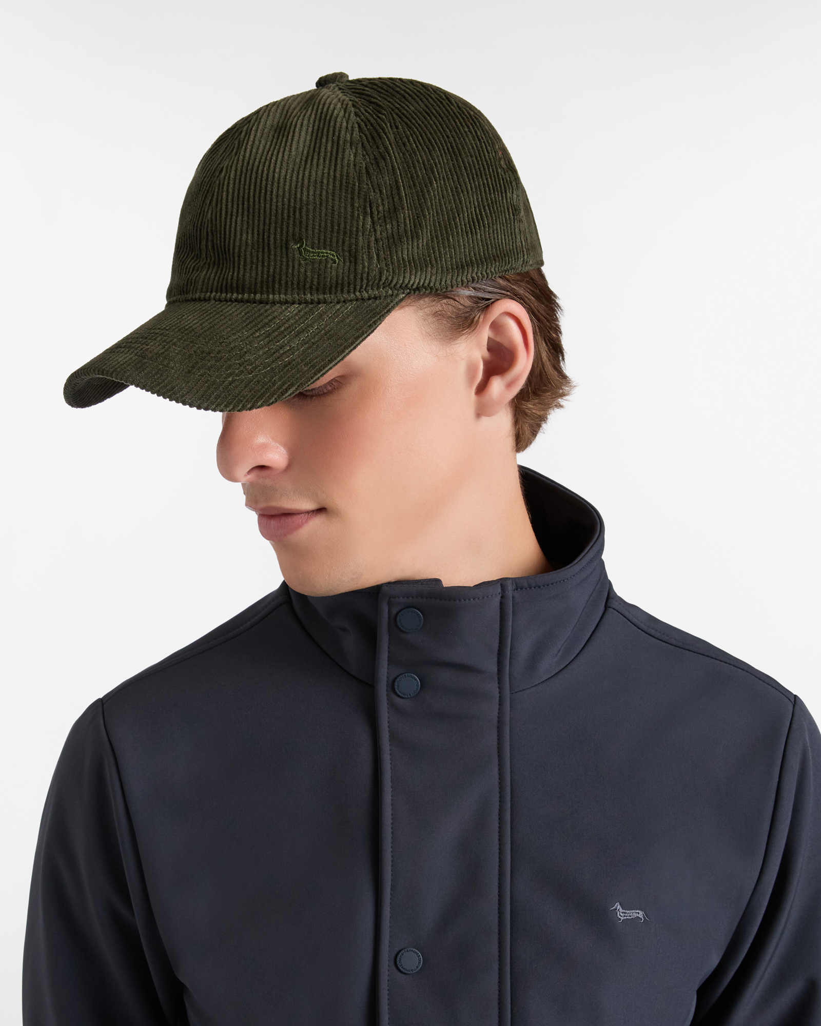 Cappello In Velluto A Coste, Verde Militare, large