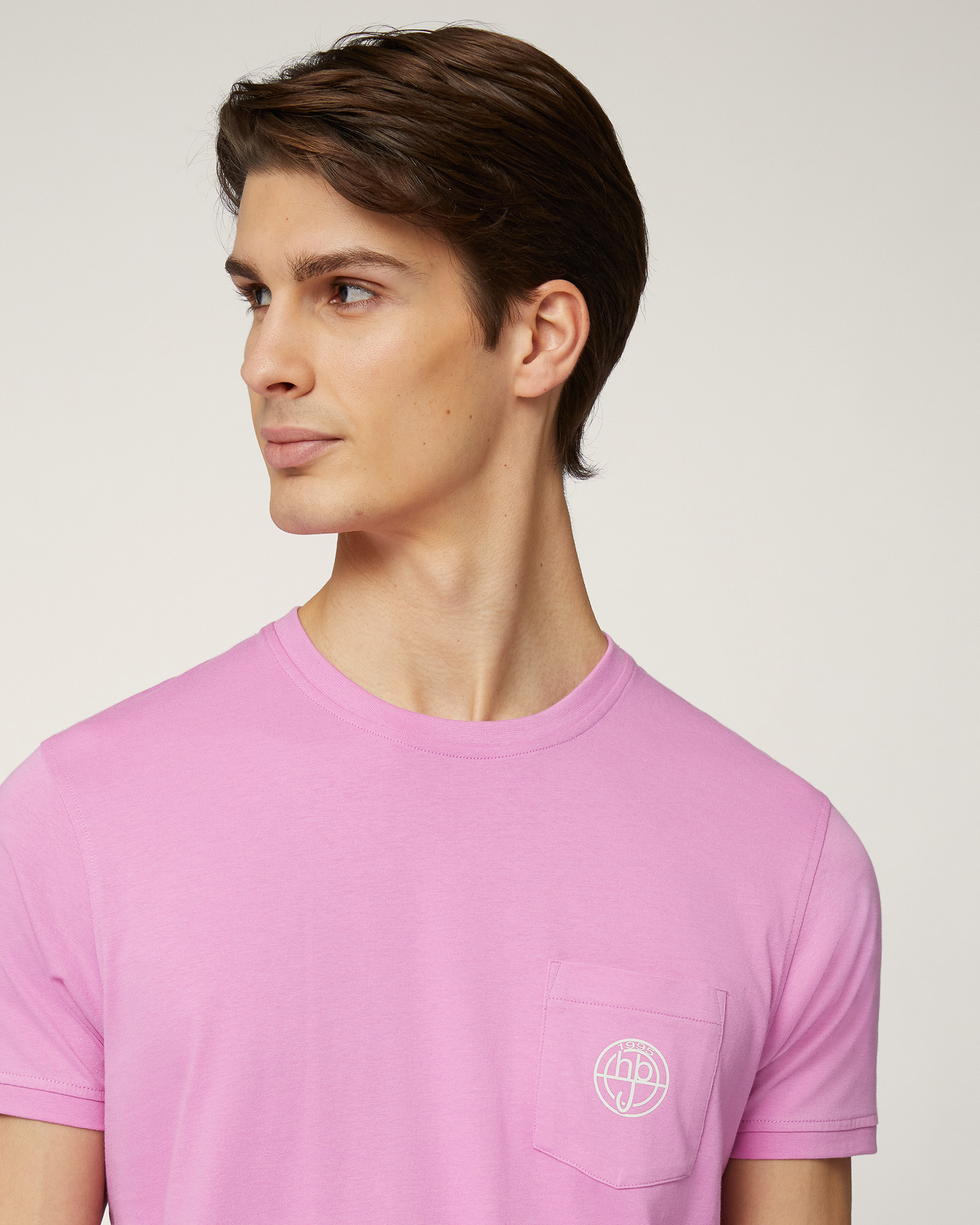 T-Shirt Con Taschino Logato, Rosa, large image number 2