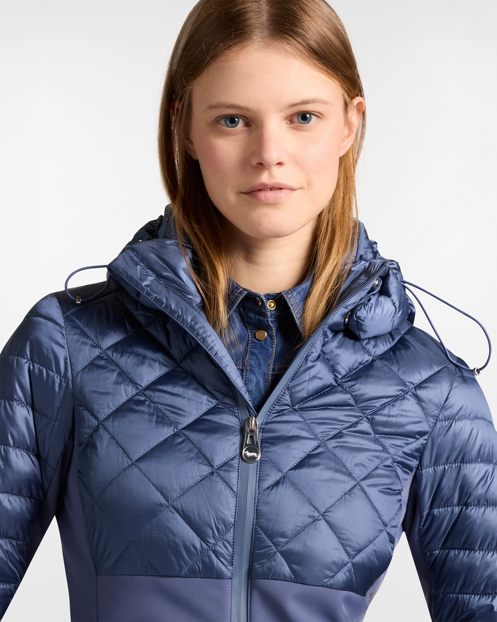Hooded Down Jacket, Dark Lavander, large image number 2