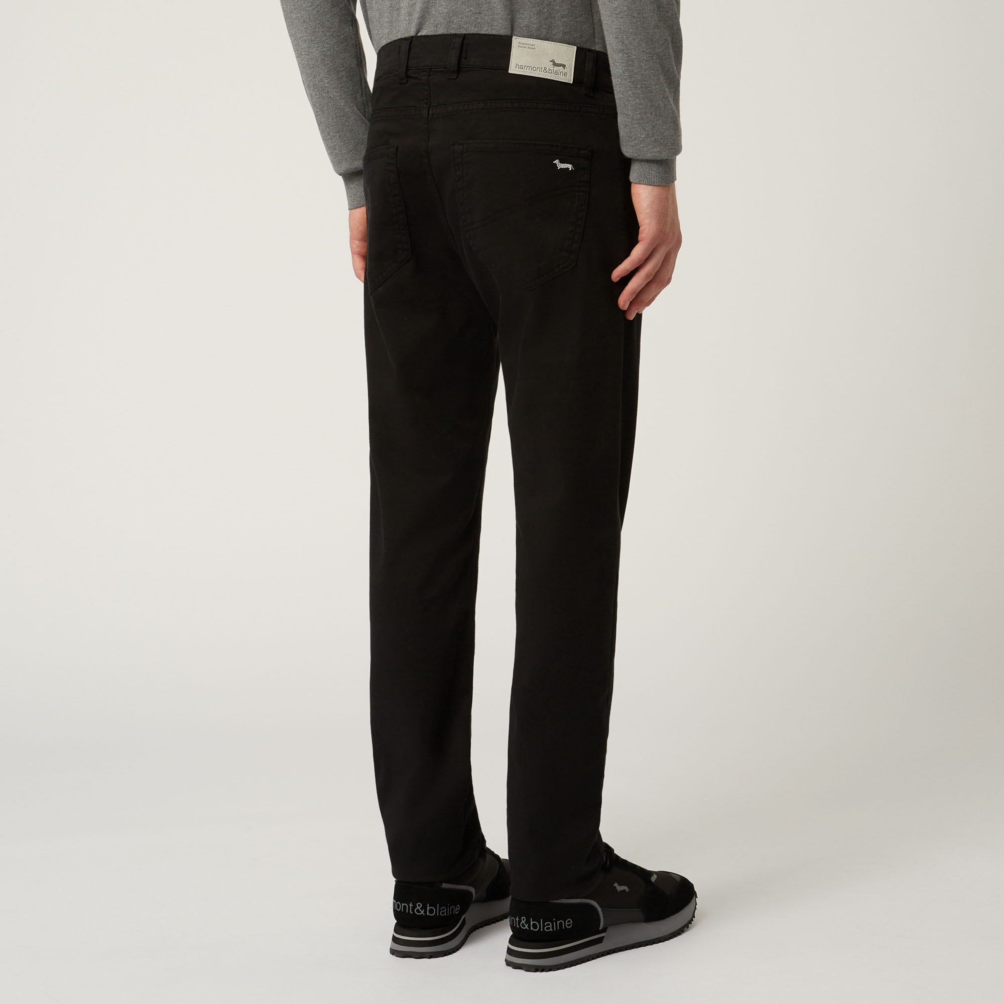 Essentials trousers in plain coloured cotton