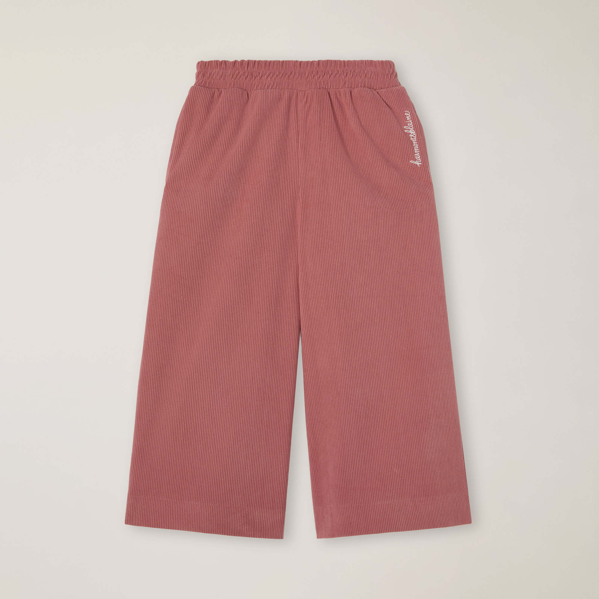 Pantalon Palazzo En Velours Côtelé Avec Logo Pailleté