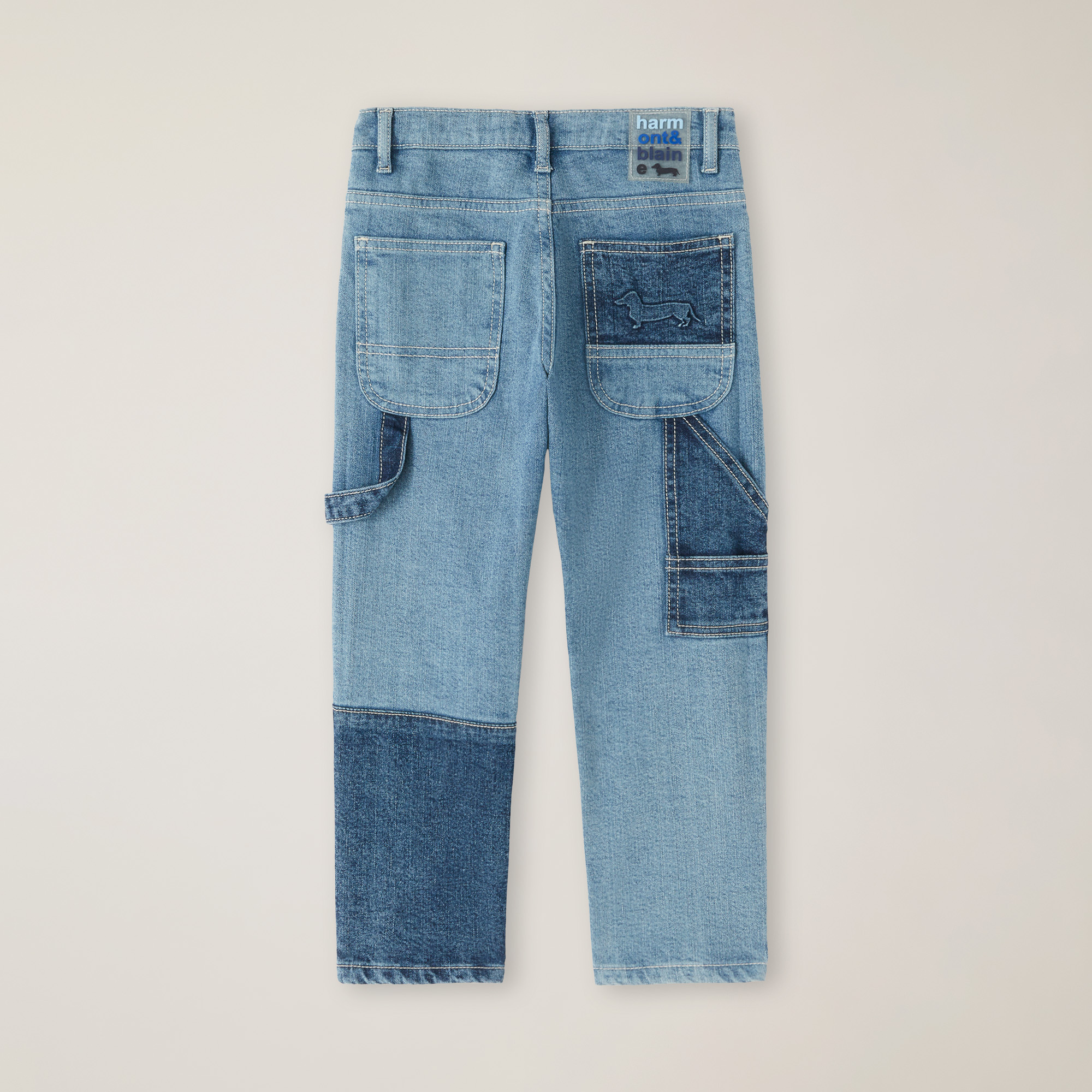 Unisex Two Tone Jeans