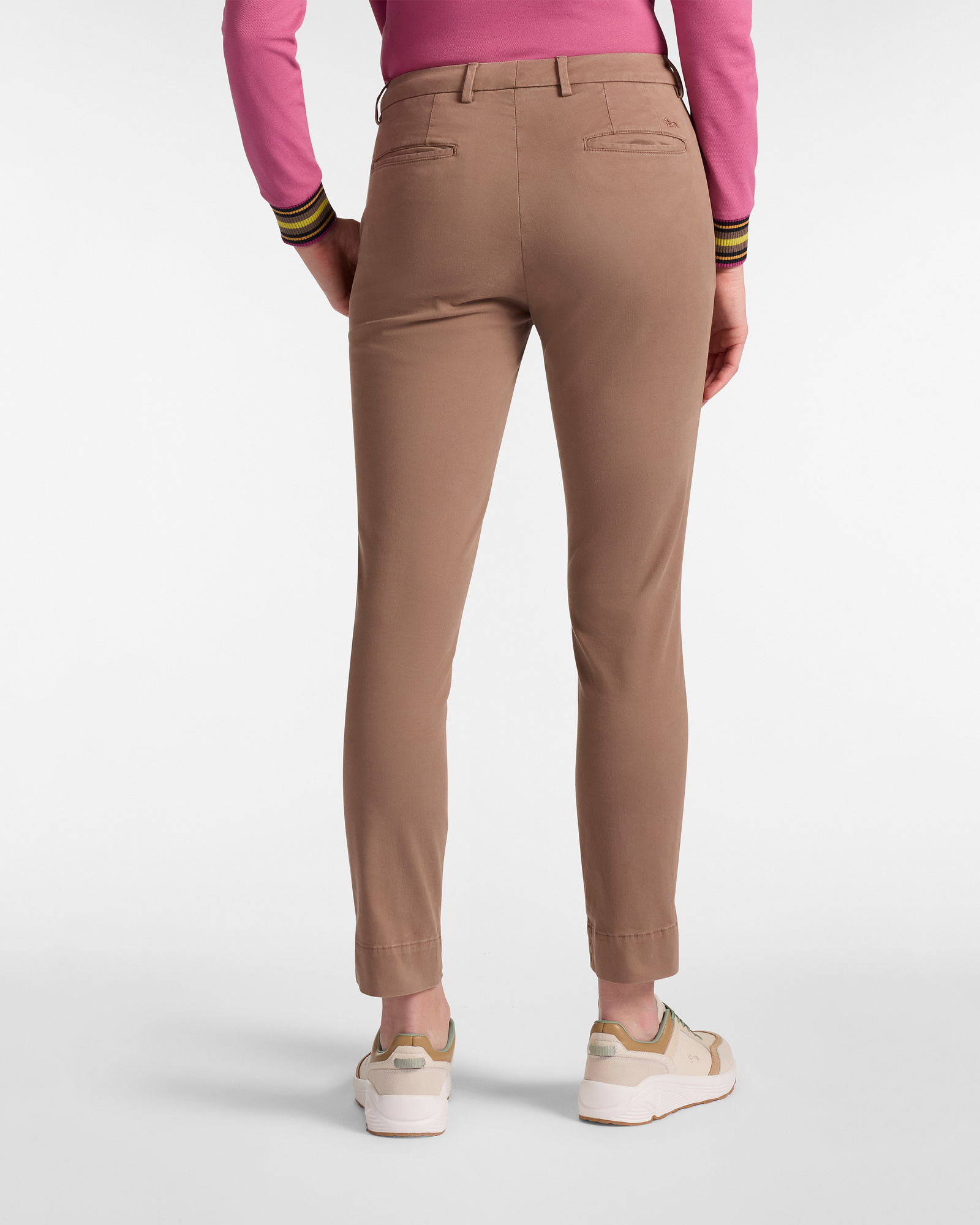 Stretch Gabardine Trousers, Light Brown, large image number 1