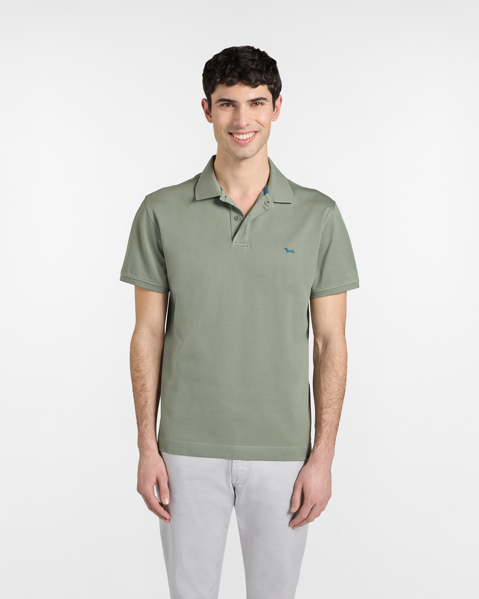 Harmont&Blaine - Polo Uomo Basic in Piqué, Uomo, Verde, Taglia: M