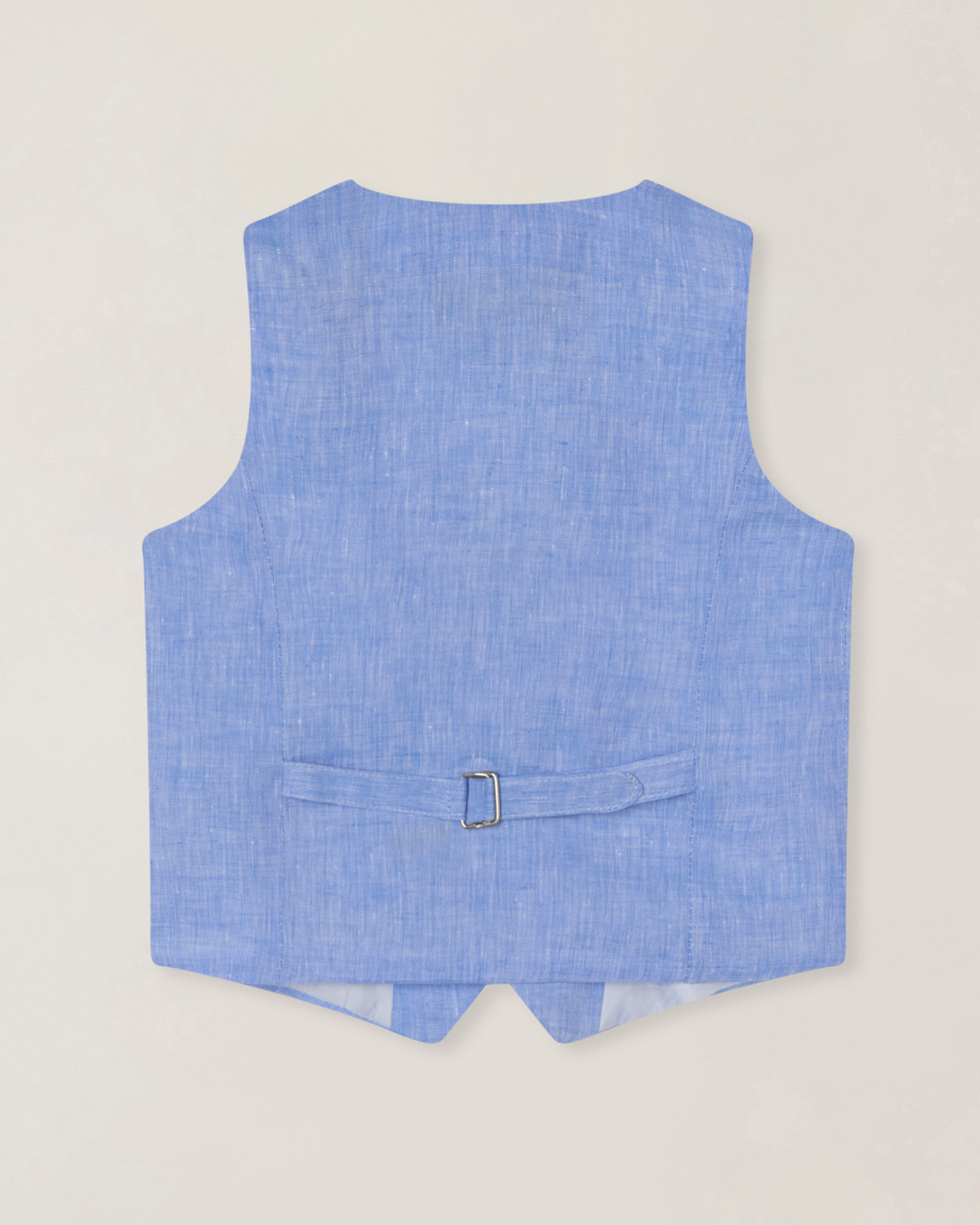 Gilet in lino con ricamo logo, Light Blue, large image number 1