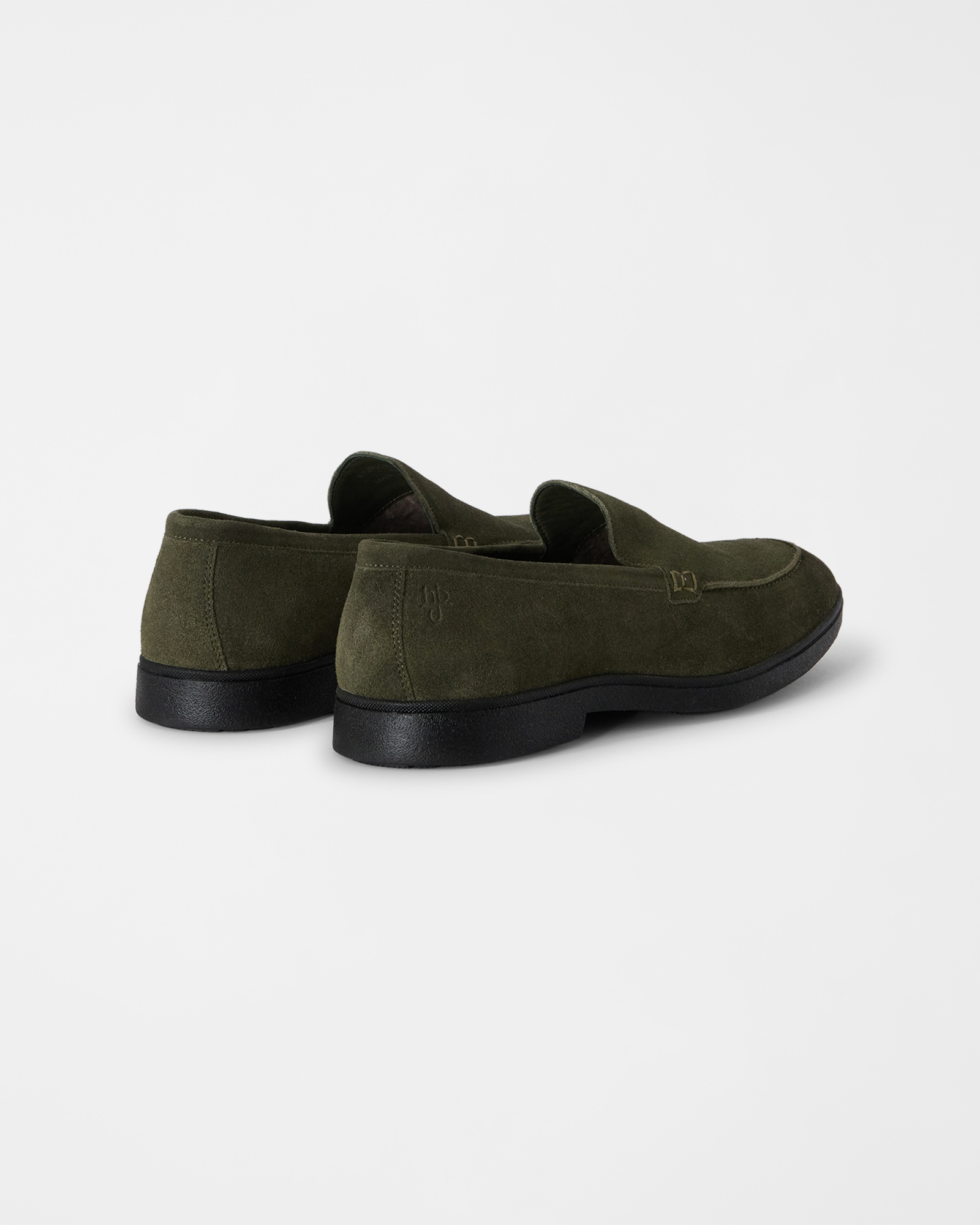 Mocassino HBJ Uomo in vera pelle scamosciata, VERDE, large