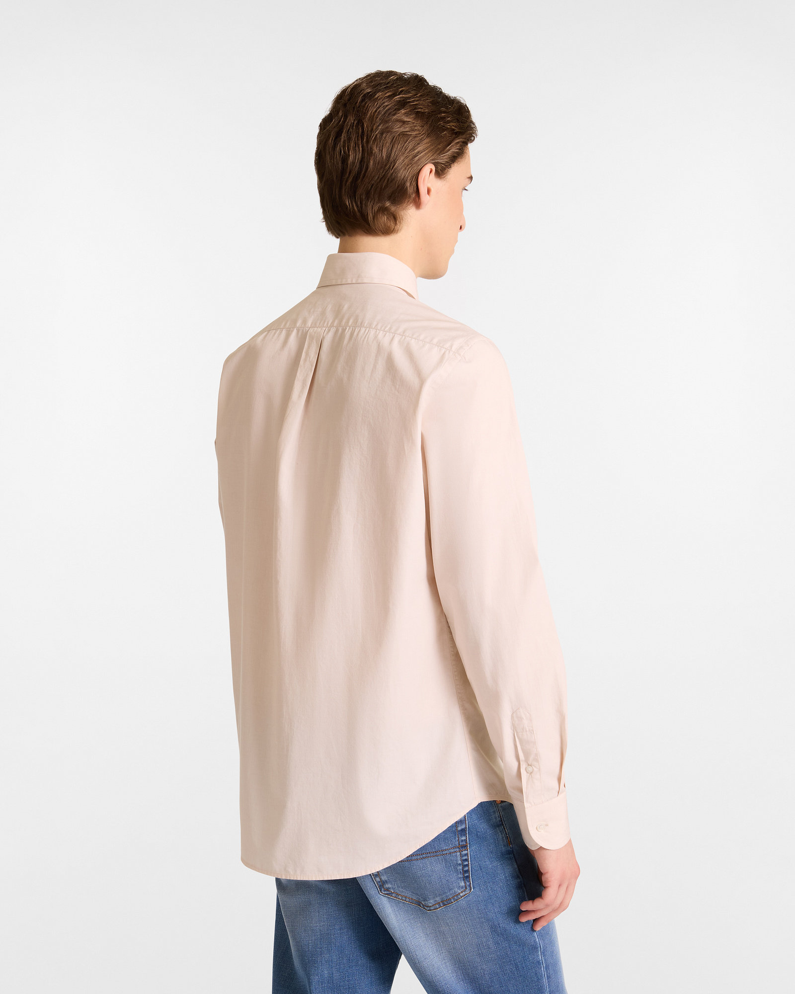 Regular Cotton Shirt with Dachshund, Beige, large image number 1