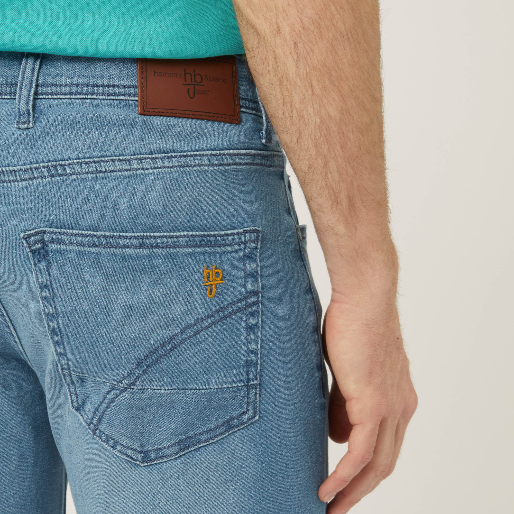 Pantaloni In Denim Slim Fit, Blu Denim, large image number 2