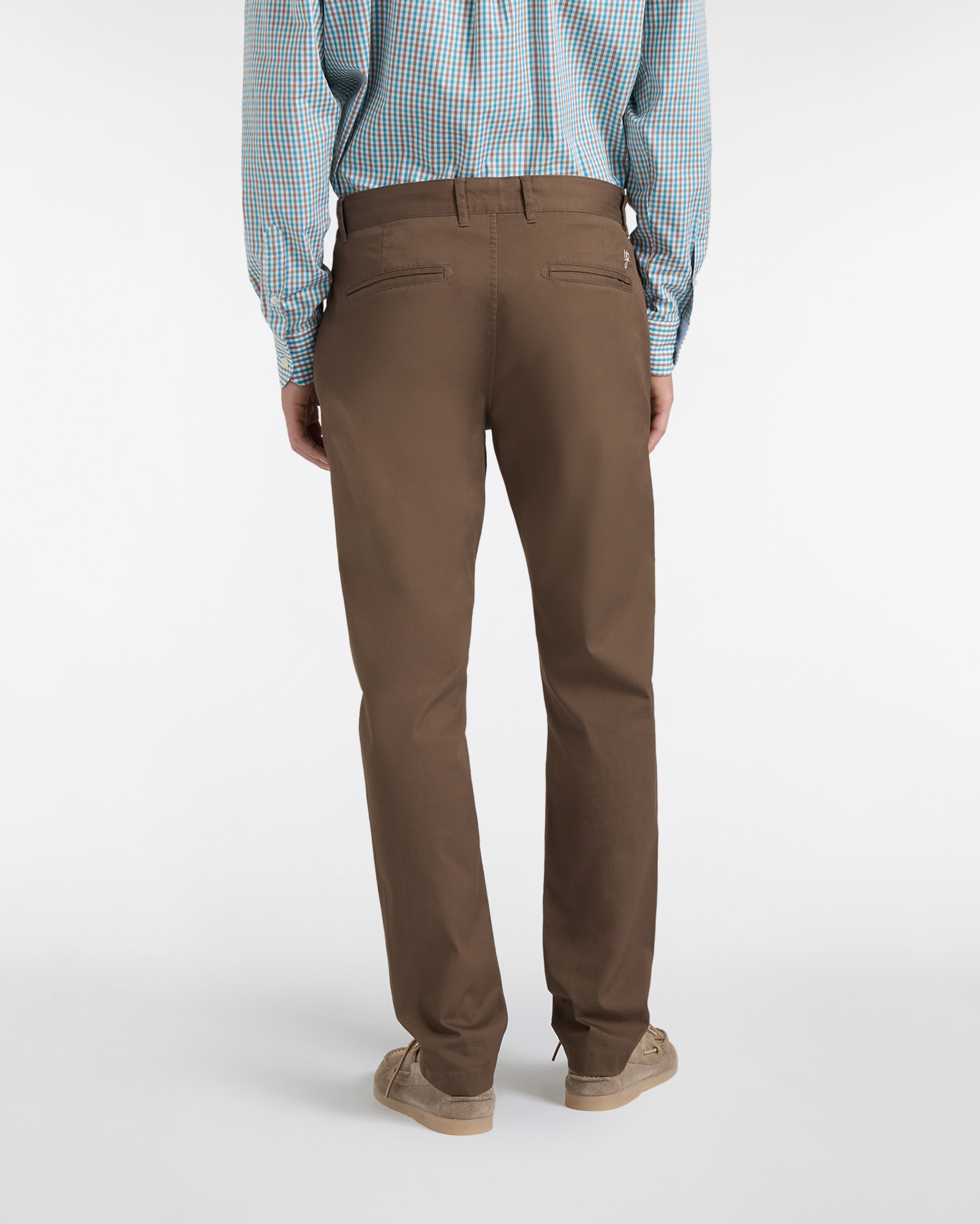 Chino Uomo Narrow in Tessuto Dobby