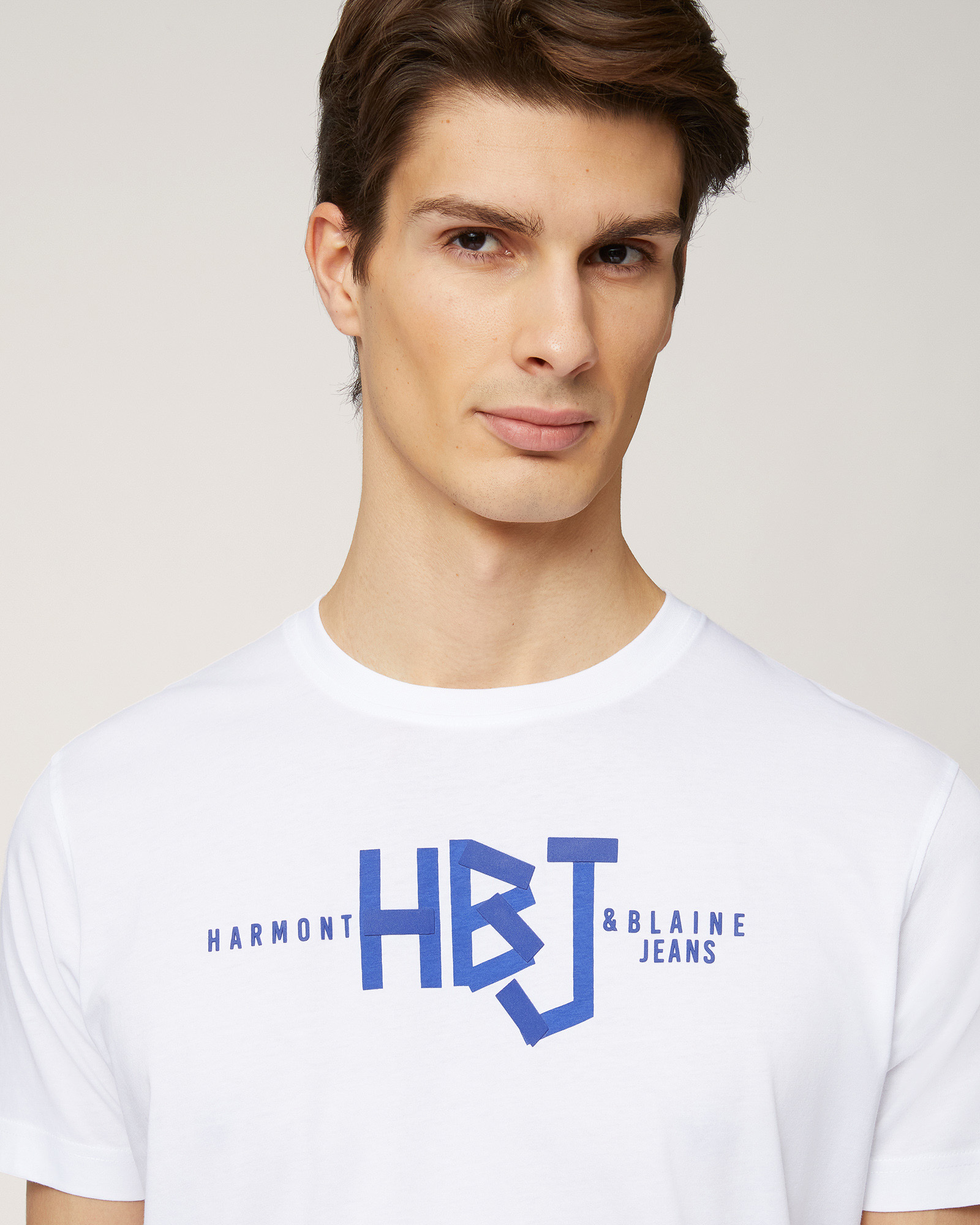 T-Shirt Con Logo Centrale, Bianco, large image number 2