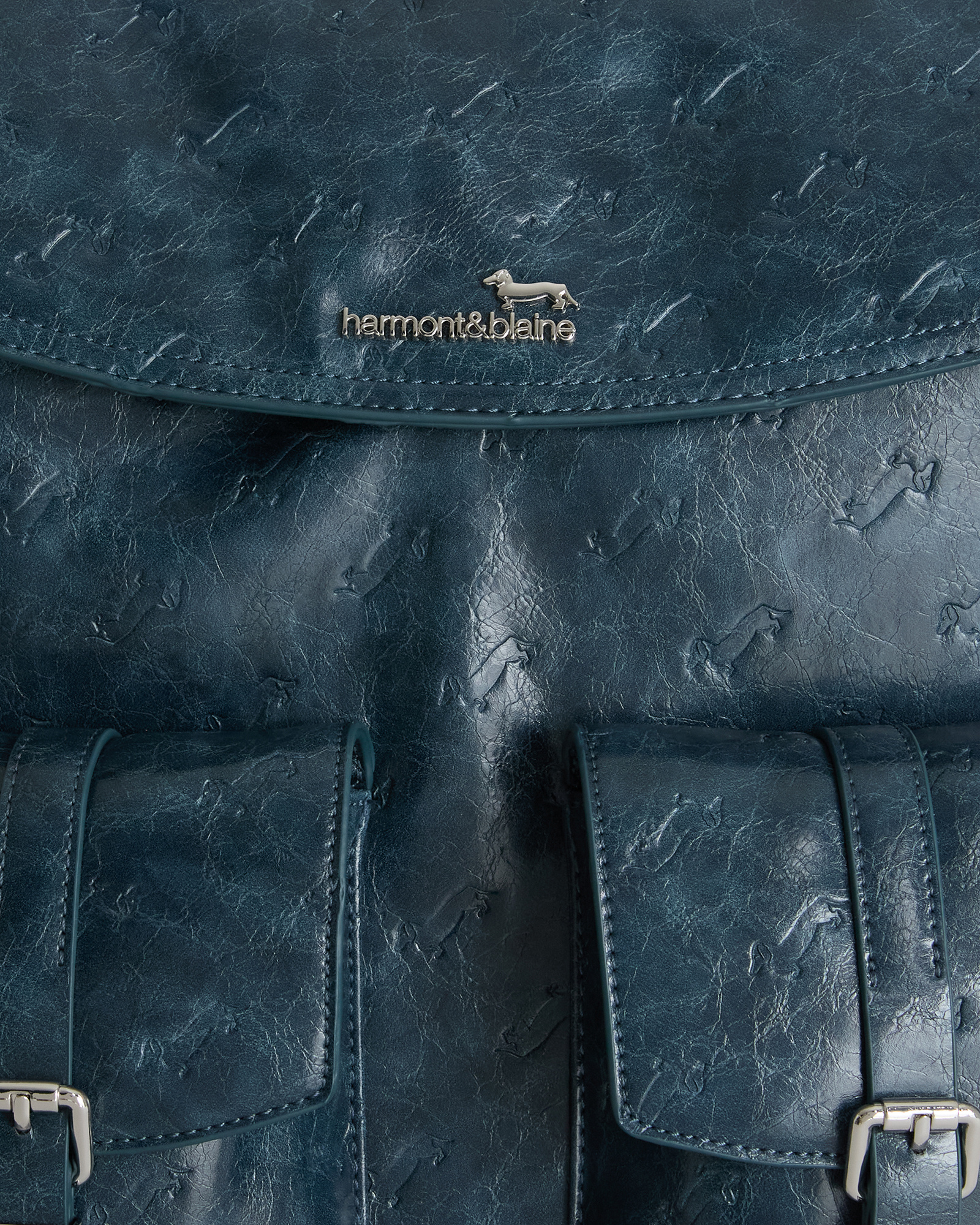 Cargo-style backpack with top flap, Blue, large image number 3