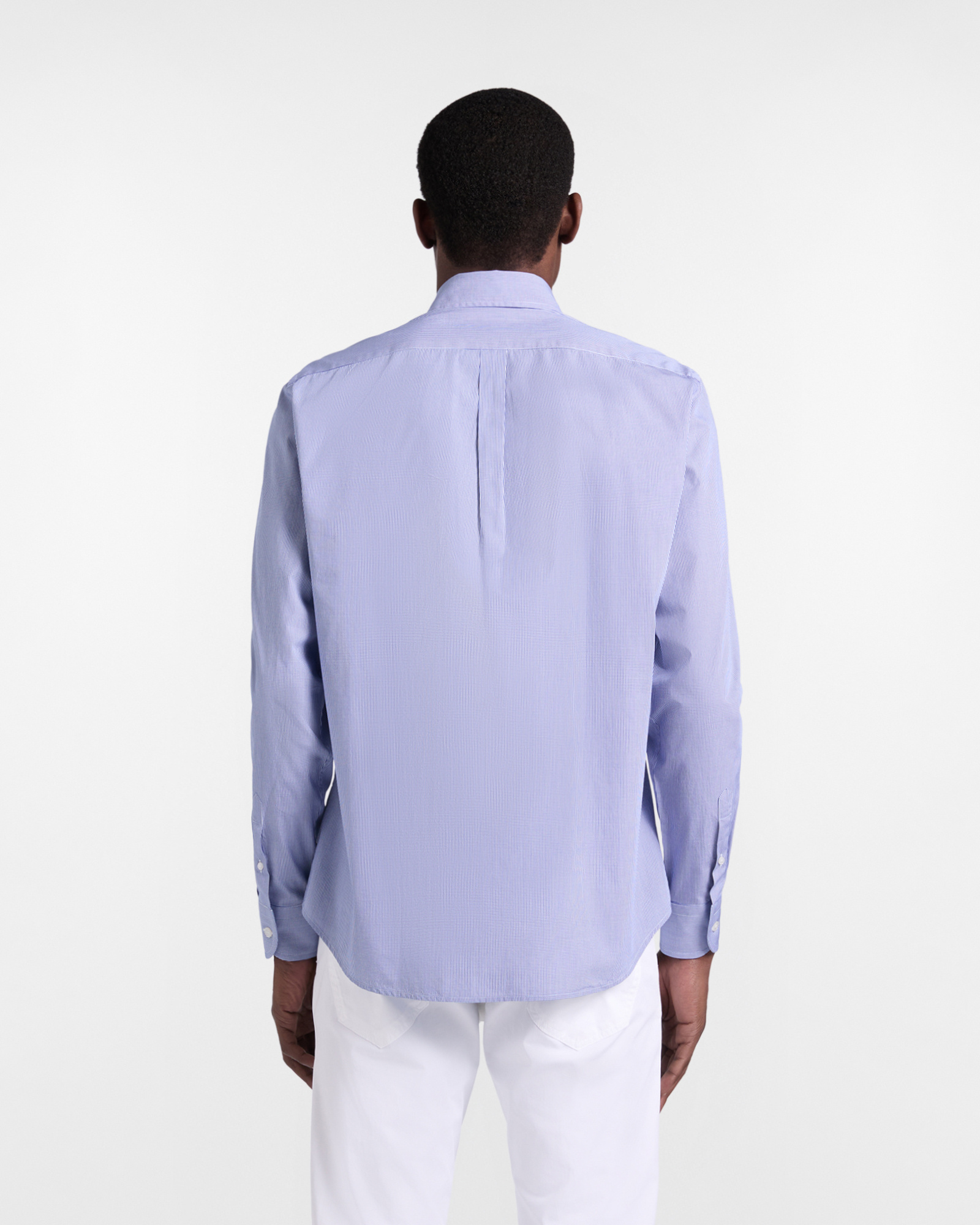 Regular-fit micro-check shirt, Navy Blue, large image number 2