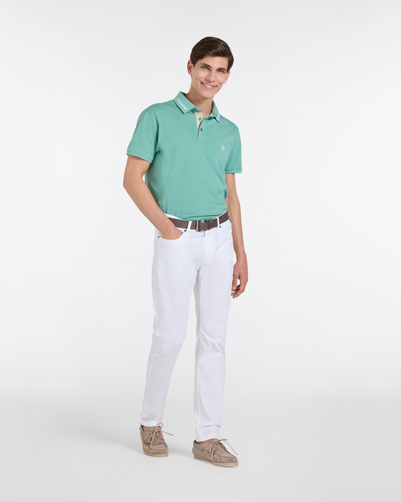 Pantalone Uomo Cinque Tasche in Light Twill Narrow Fit, Bianco, large image number 3