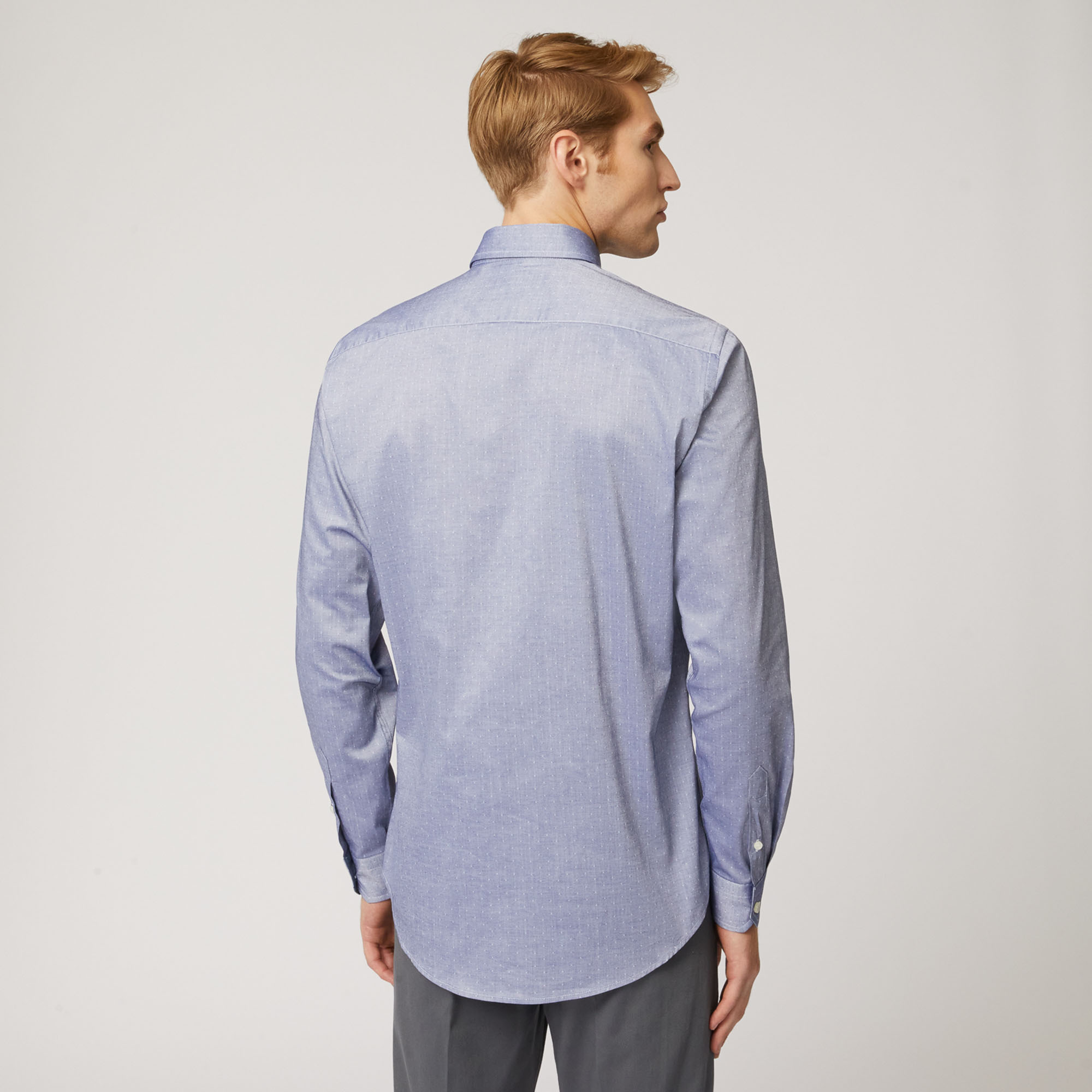 NARROW M/L COLLO MONTECARLO 2 TEX, Grigio Acciaio, large image number 1