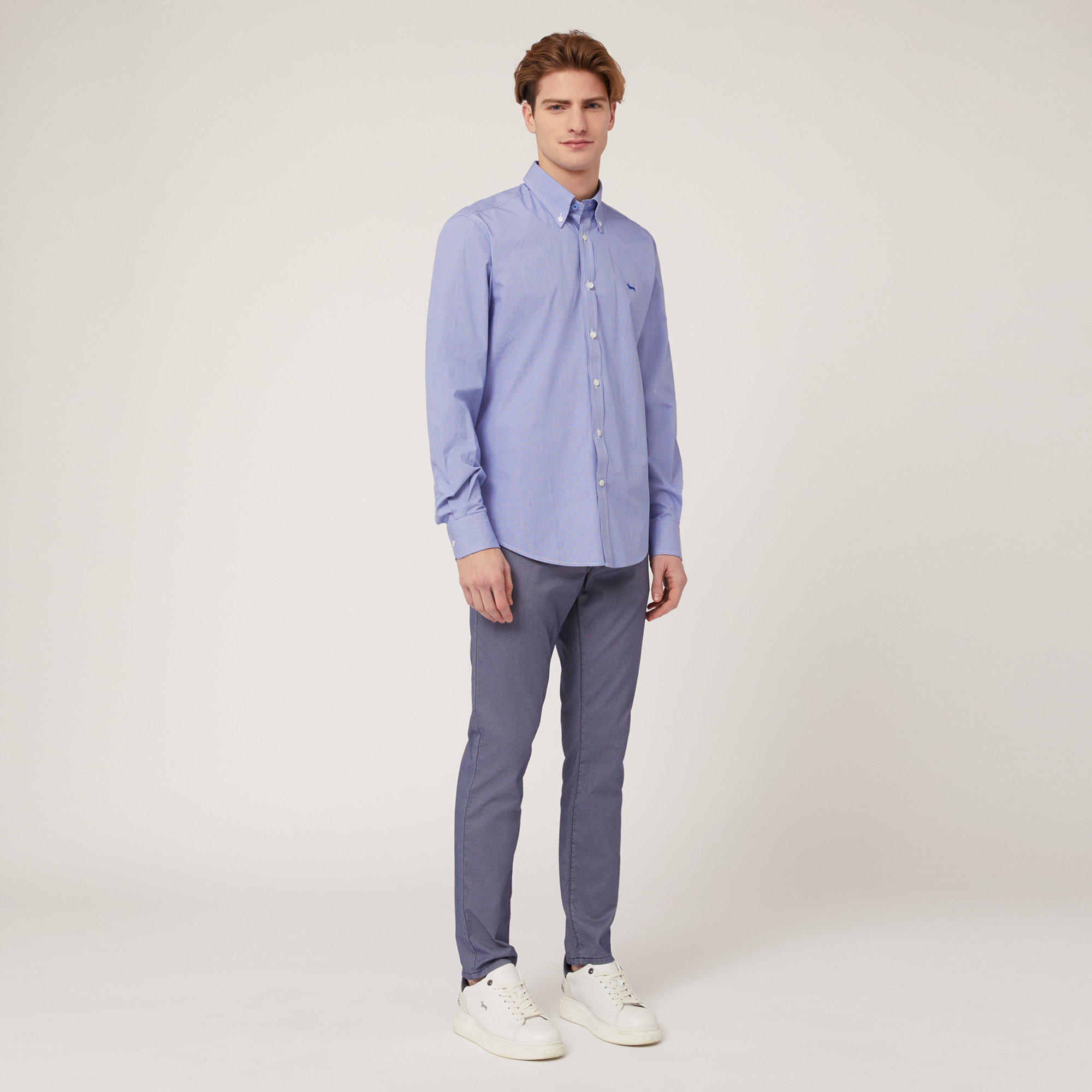Camisa de algodón con corte regular, Azul, large image number 3