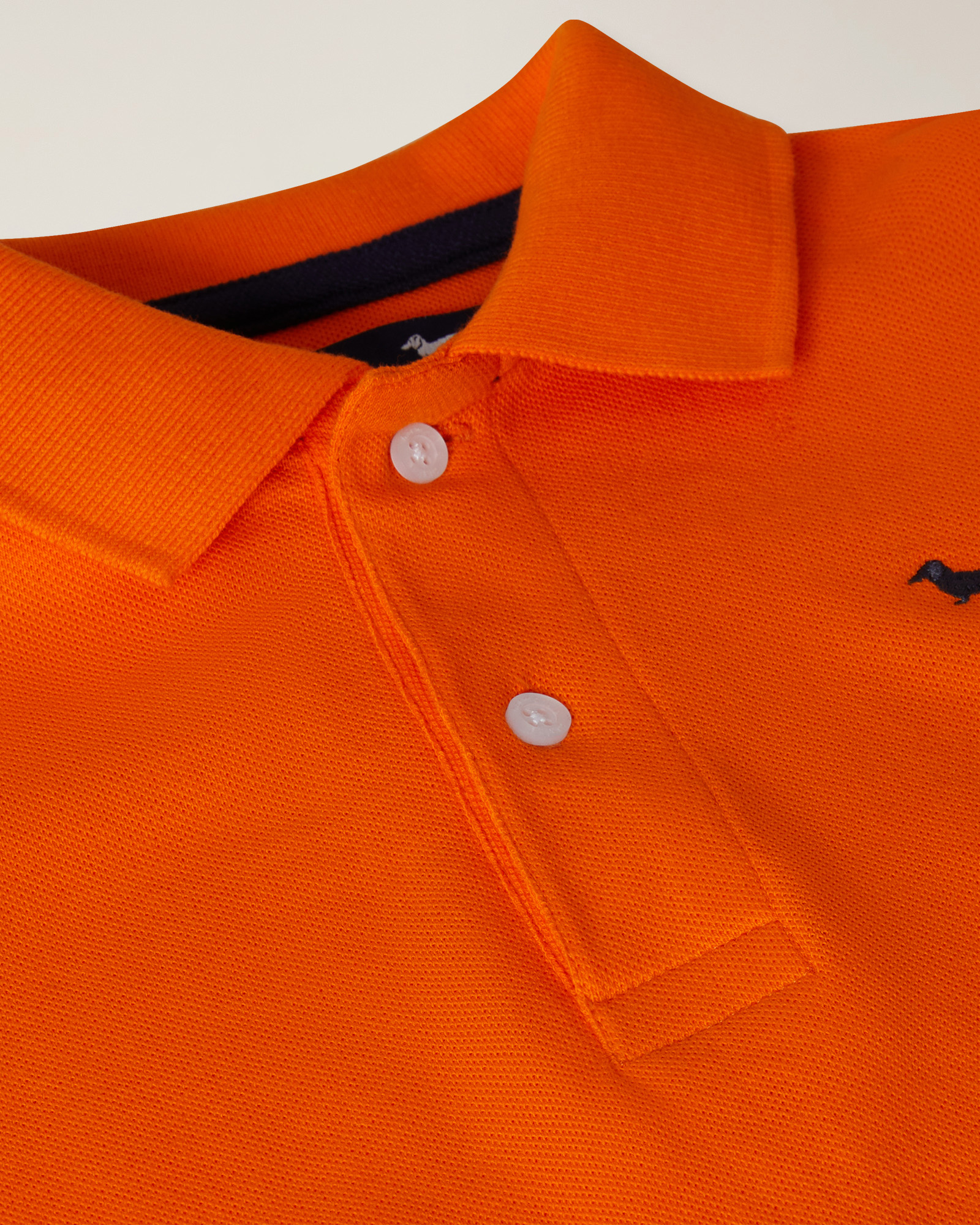Piquet polo shirt with logo embroidery, Orange, large image number 2