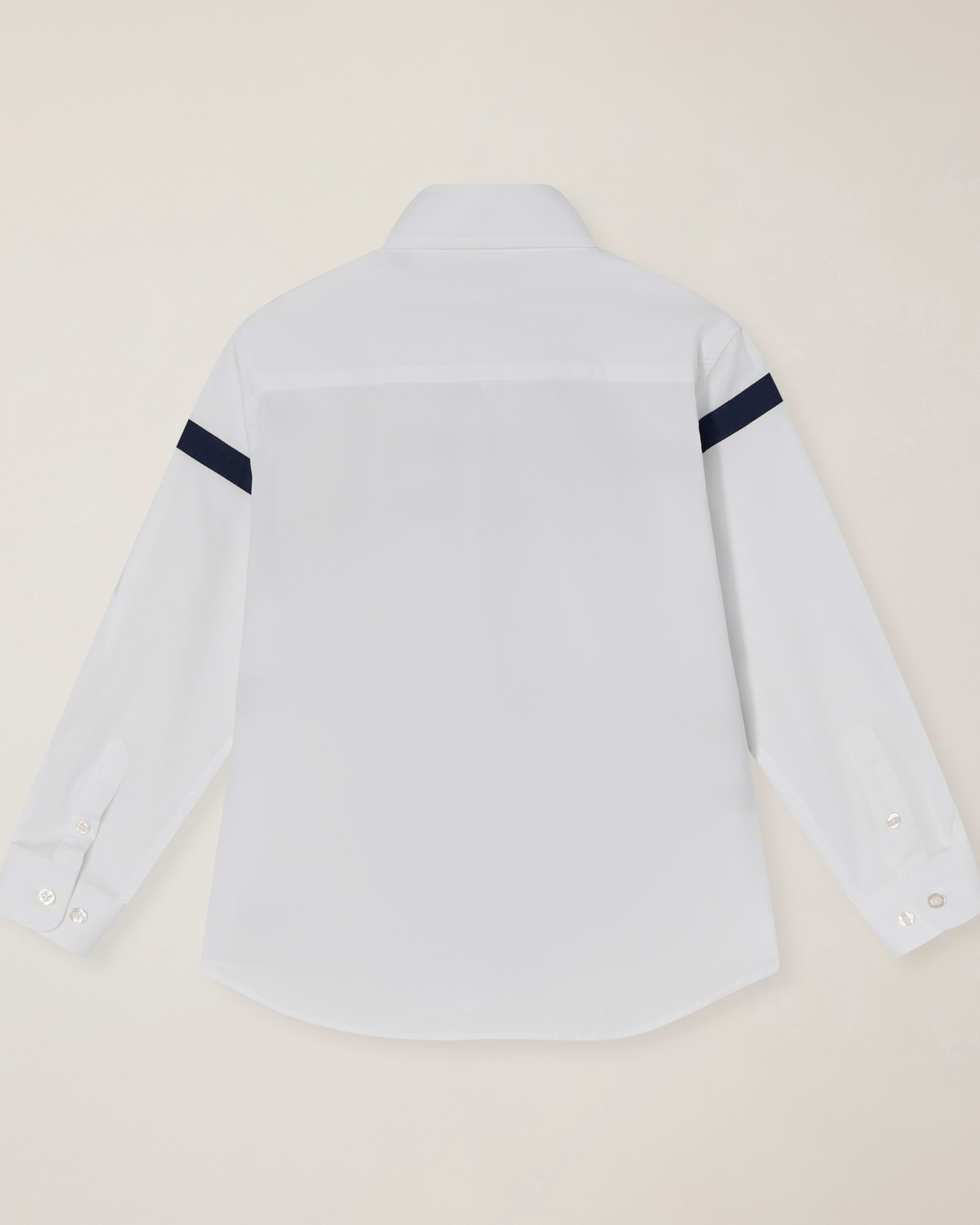 Camicia in popeline con fasce a contrasto