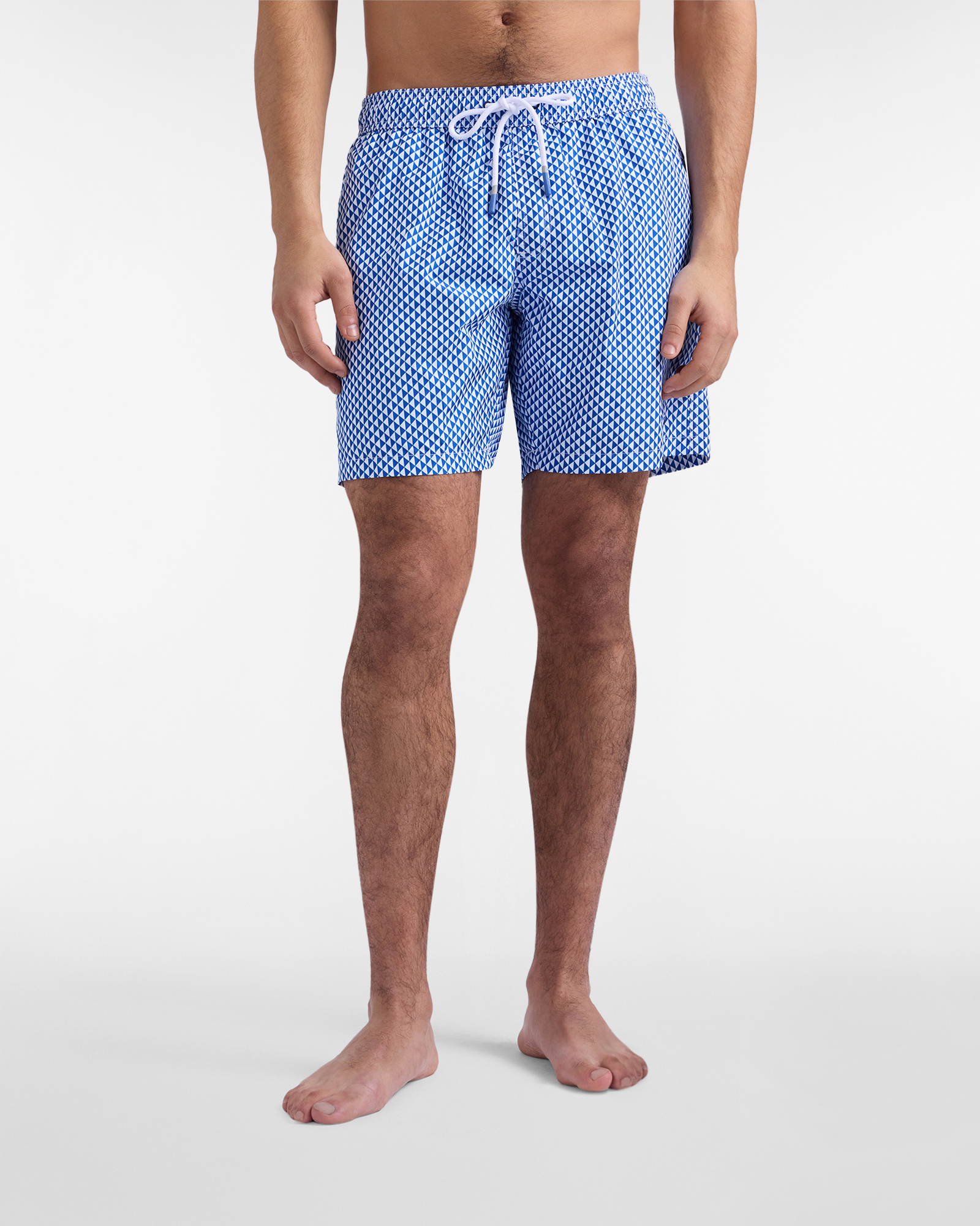 Men's swim shorts with geometric print