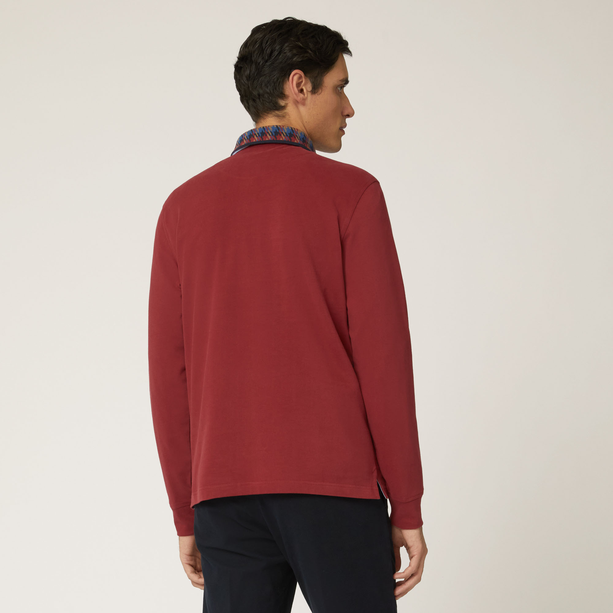 Vietri Long-Sleeved Polo Shirt With Contrasting Collar