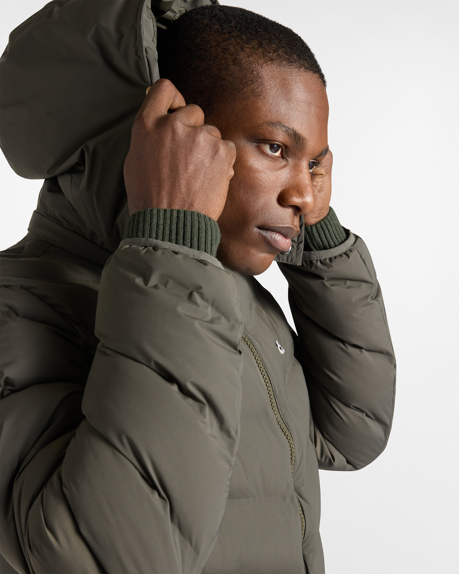 Quilted Puffer with Hood, Green, large image number 2