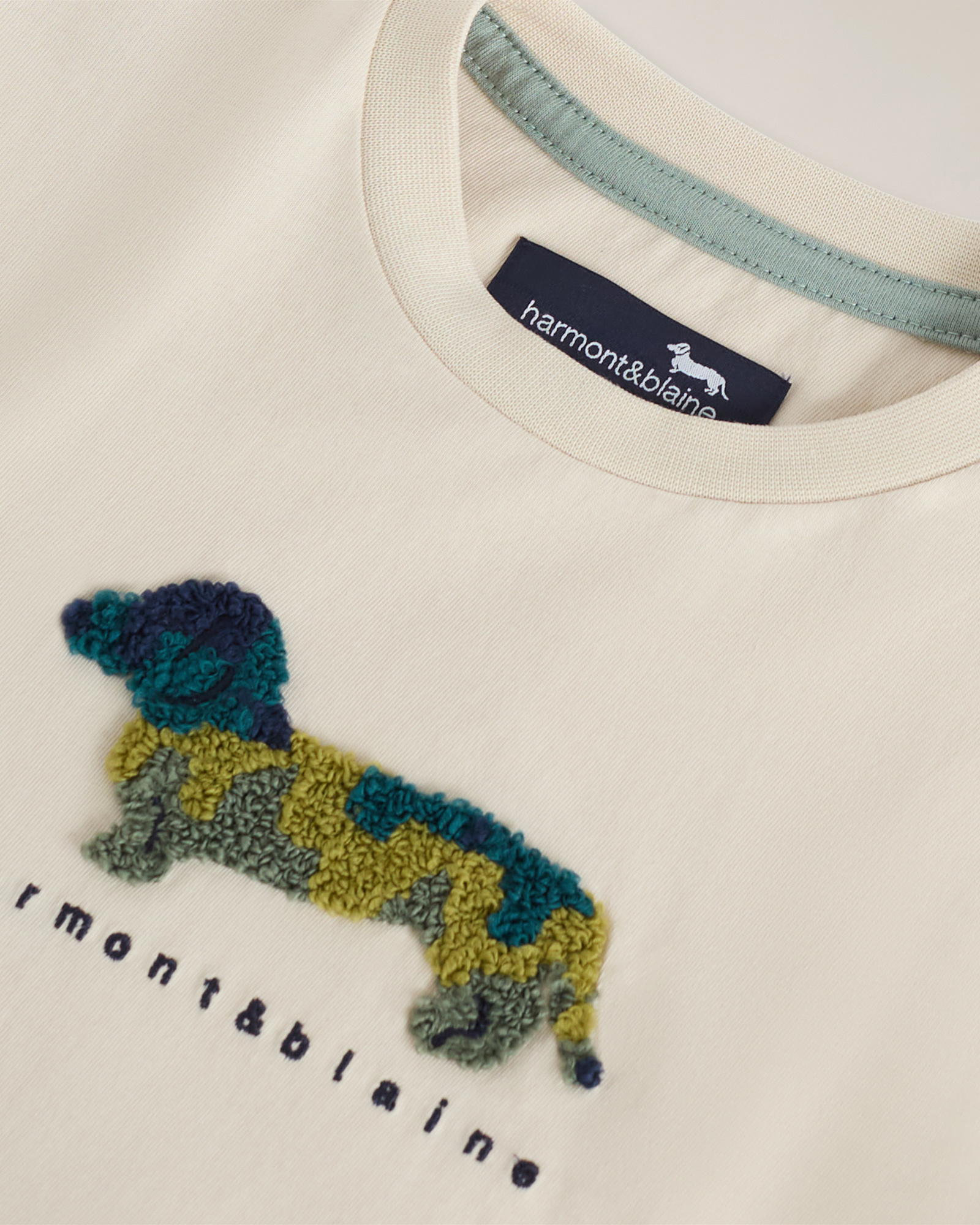 Long‑sleeve T‑shirt in organic cotton, Beige, large image number 2