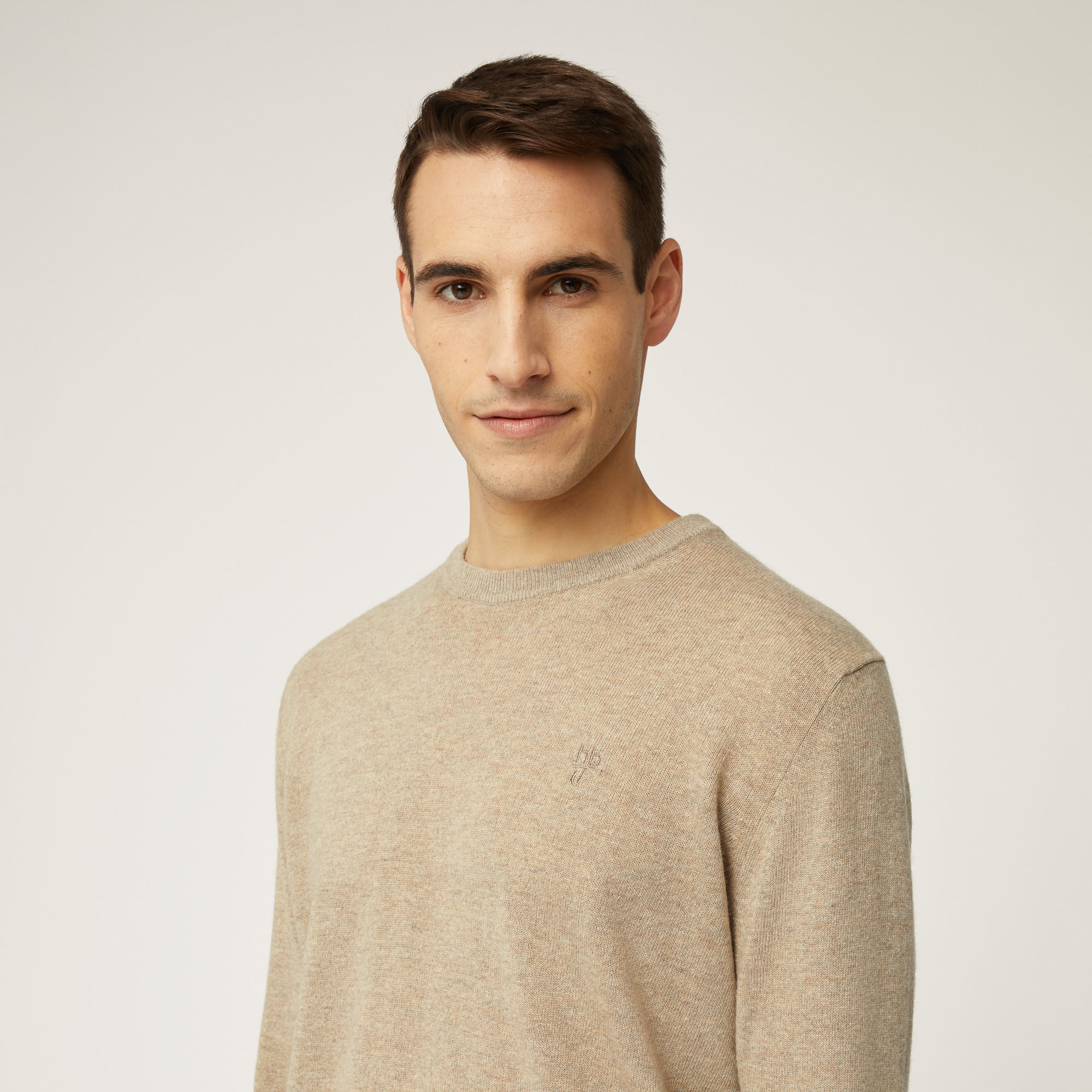 Pullover Girocollo Harmont & Blaine Jeans, Fango, large image number 2