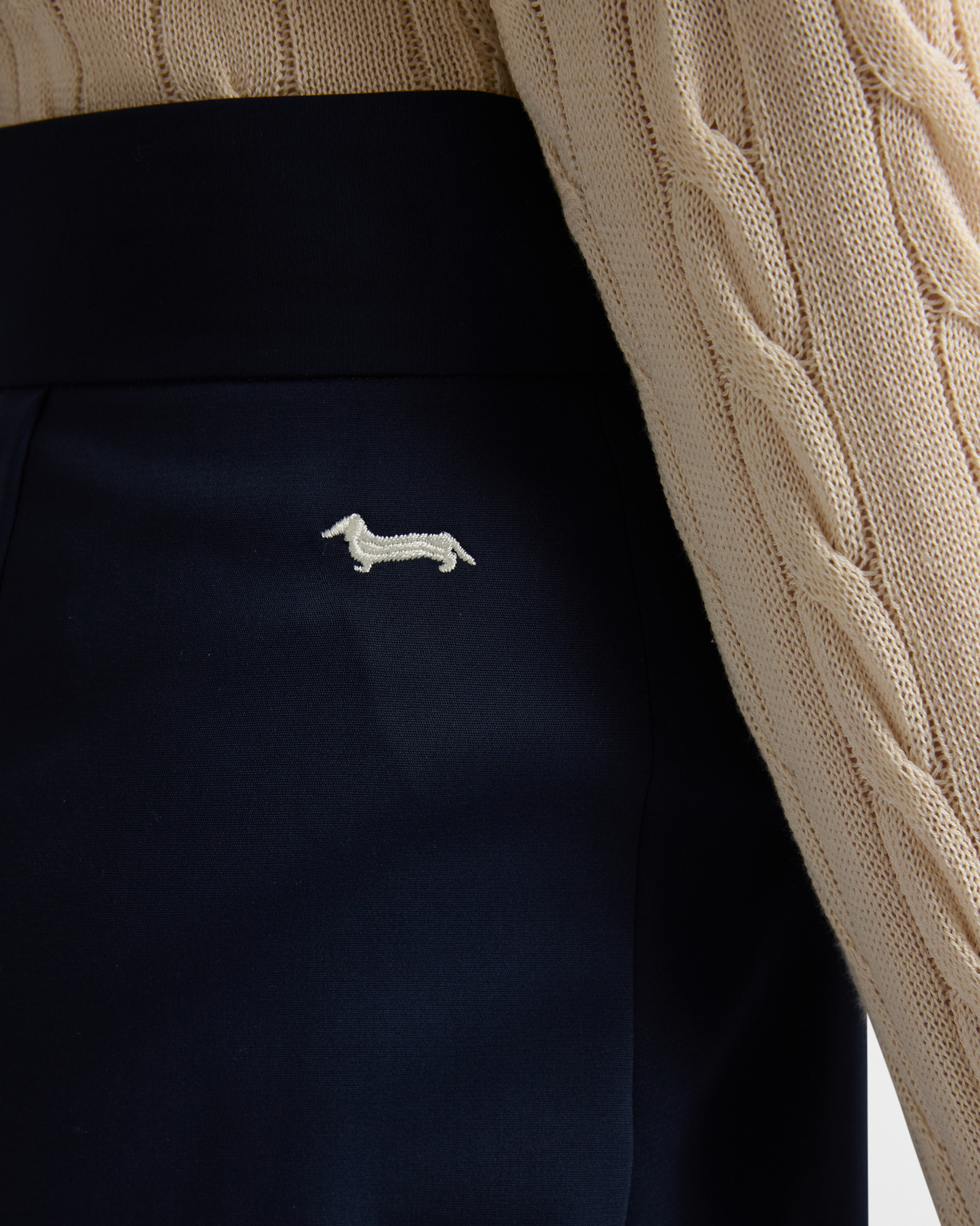 Women's slim pants with slits at the bottom, Blue, large image number 2