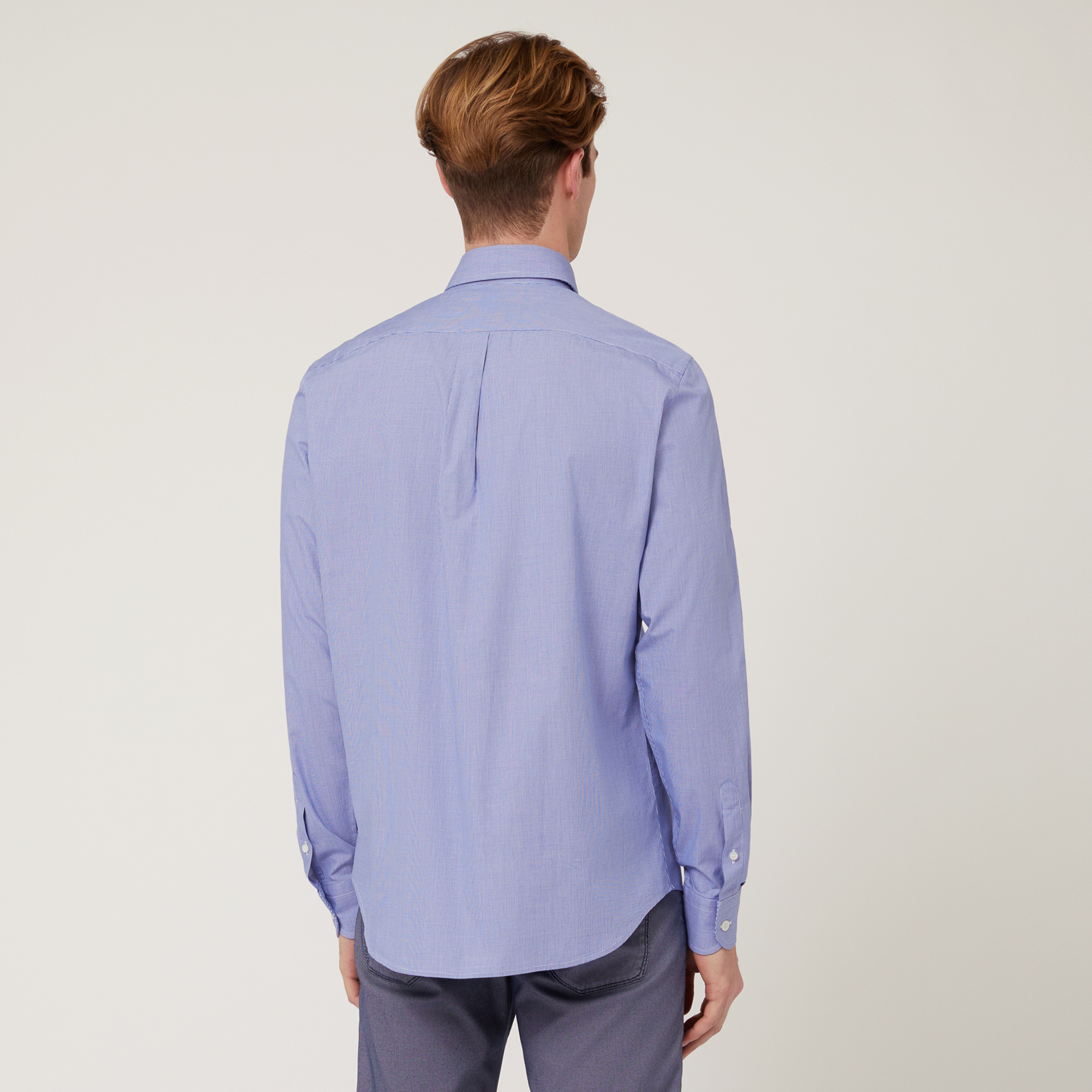 Camisa de algodón con corte regular, Azul, large image number 1