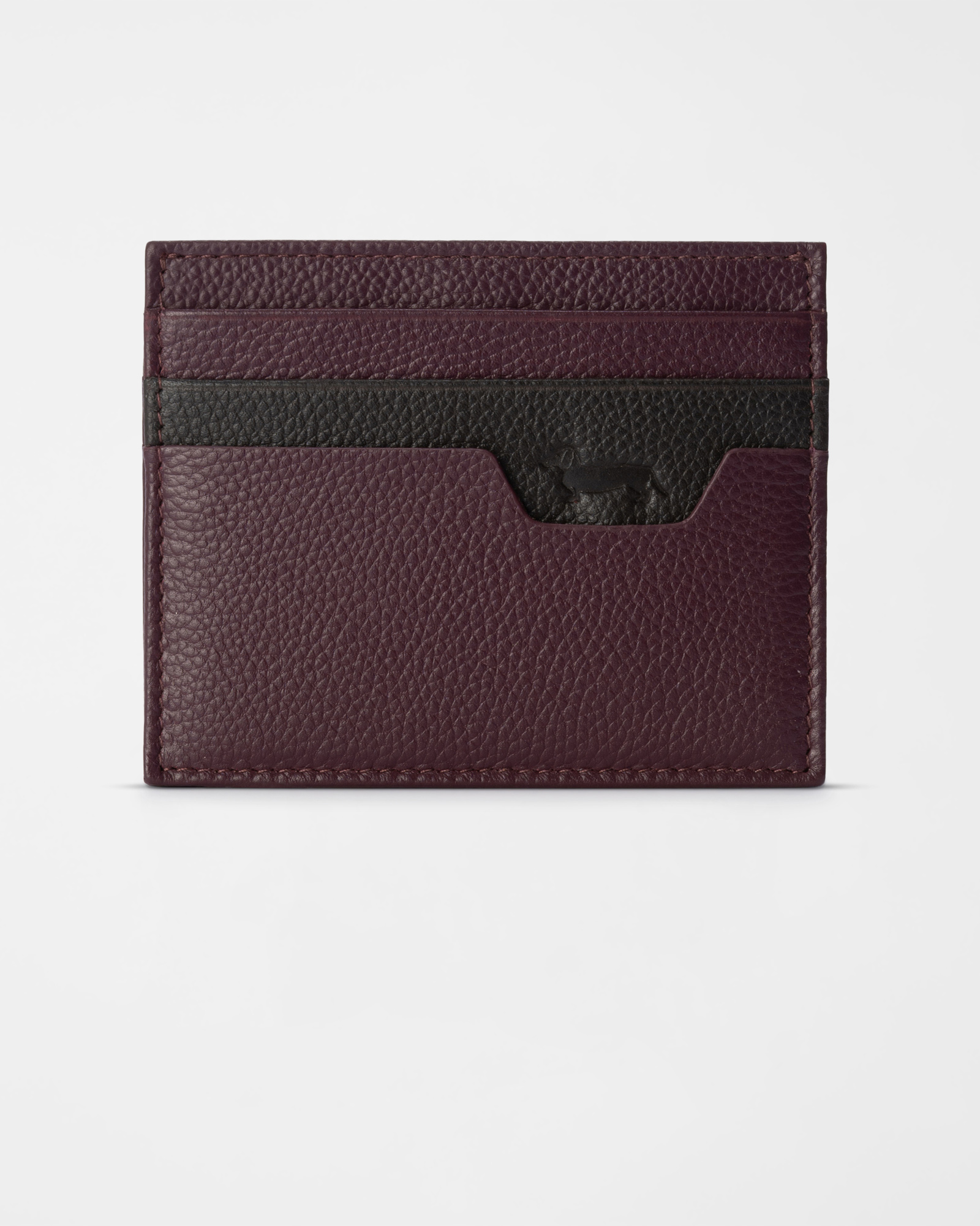 Portacarte Uomo in Vera Pelle Bordeaux