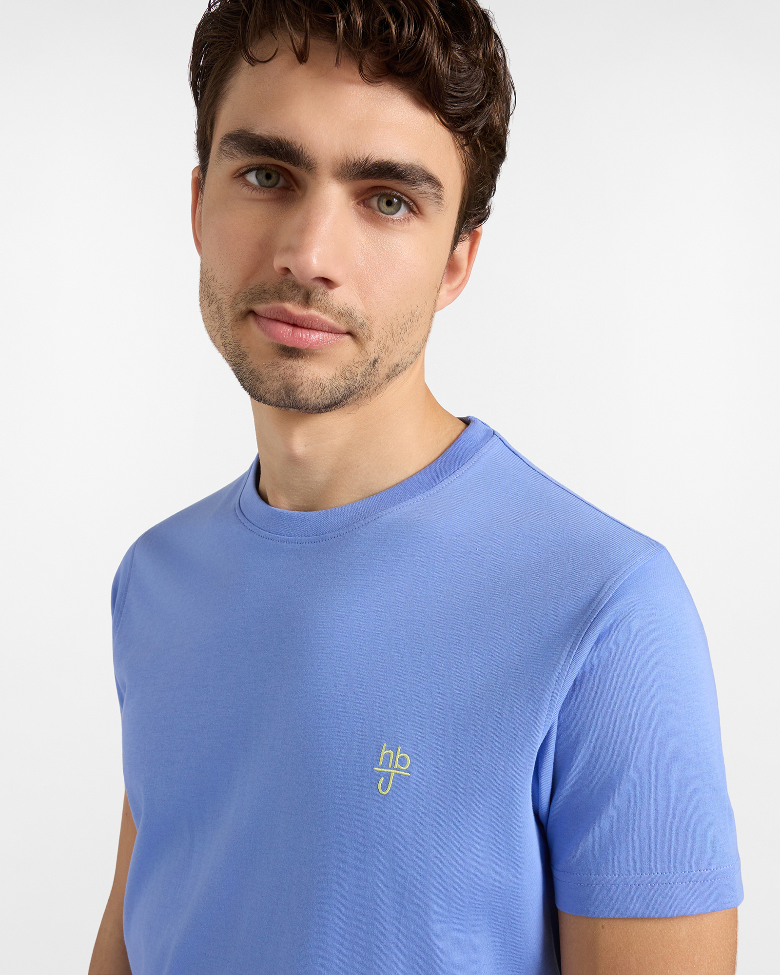 T-shirt HBJ Uomo Narrow Fit in puro cotone, ORTENSIA, large image number 2