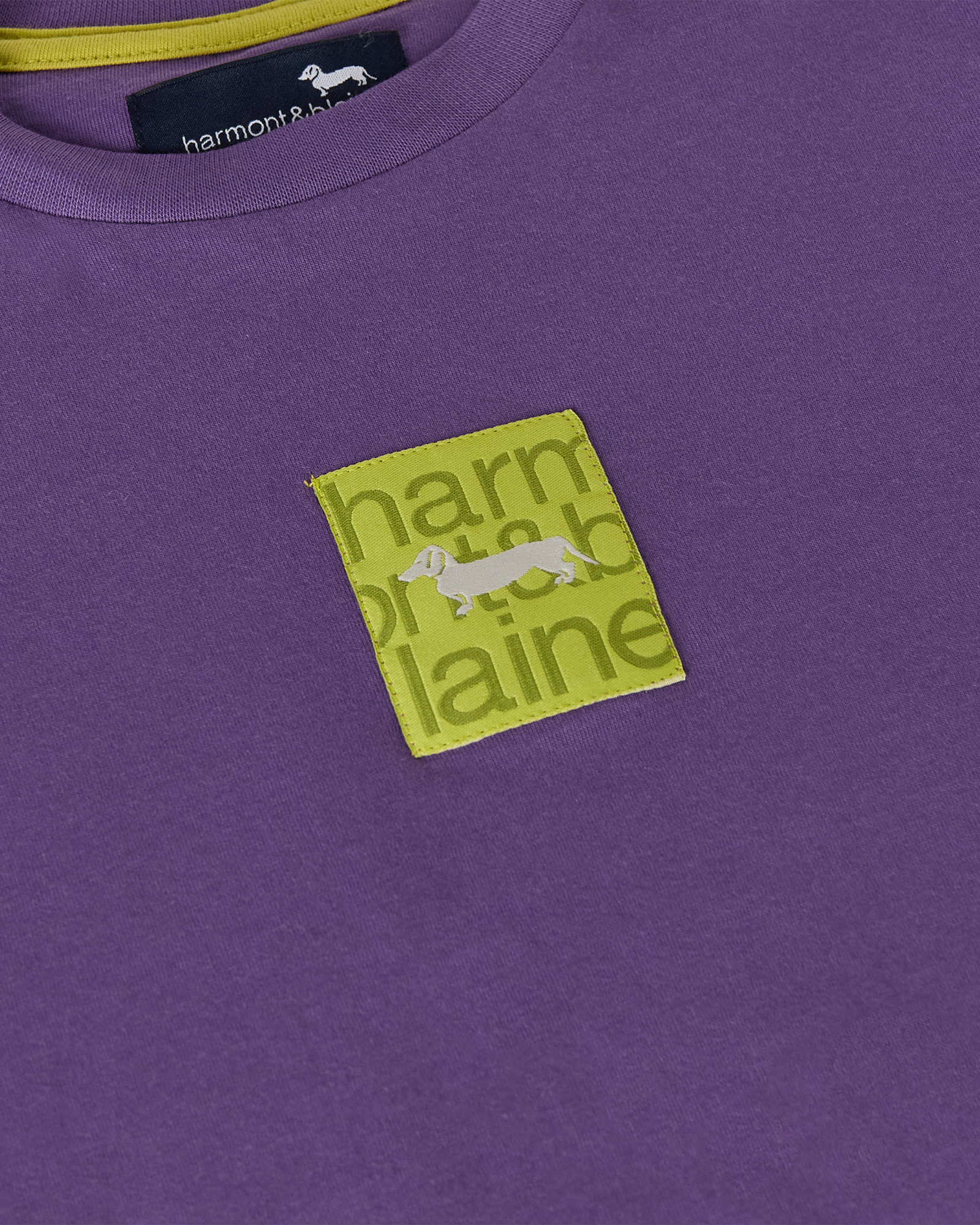 T-shirt con etichetta al centro, Viola Scuro, large image number 2