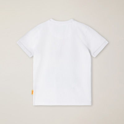 T-Shirt Cotone Organico Con Stampa Logo, Bianco, large image number 1