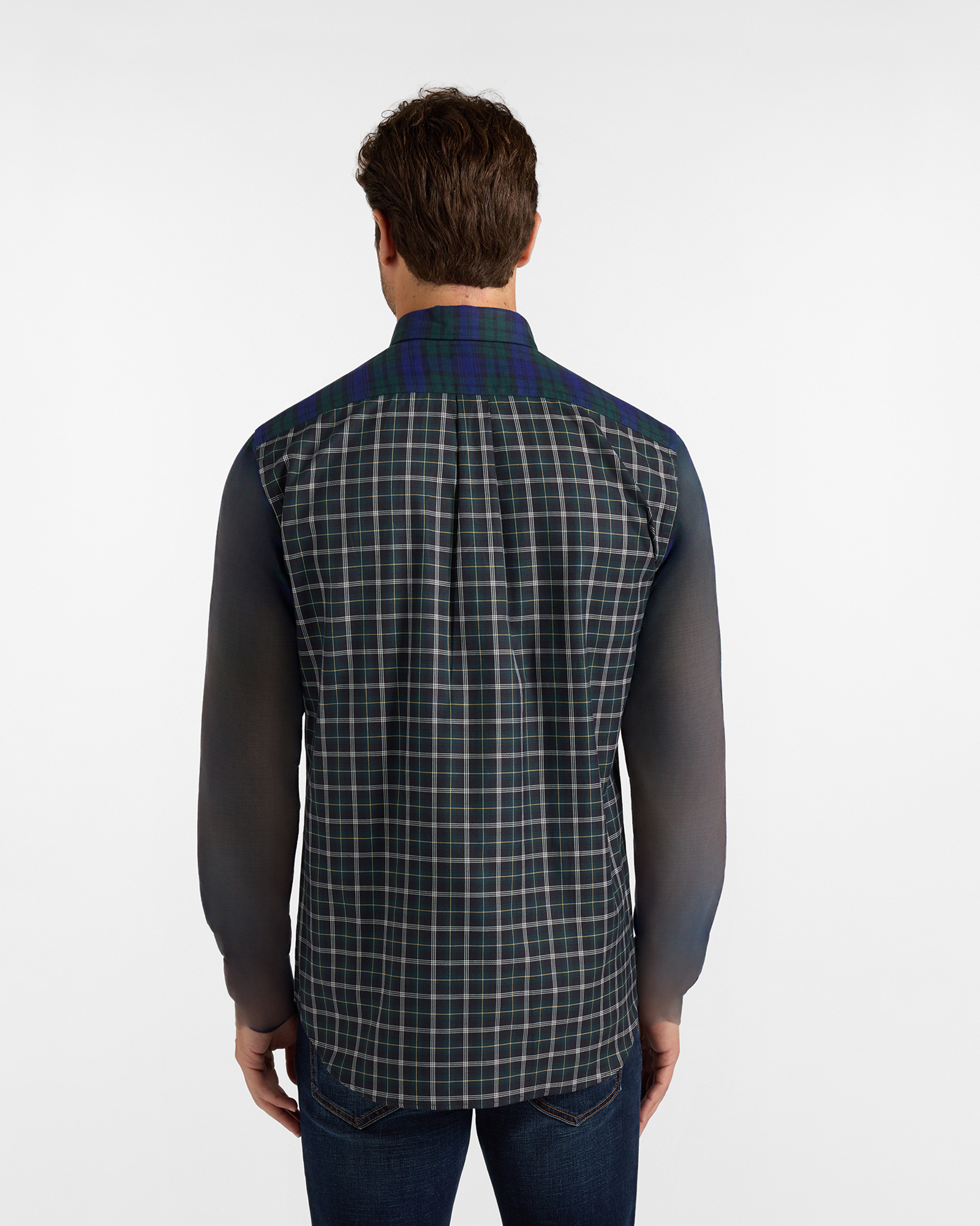 PIAZZETTA CHECKED FLANNEL, BOTTLE GREEN, large image number 2