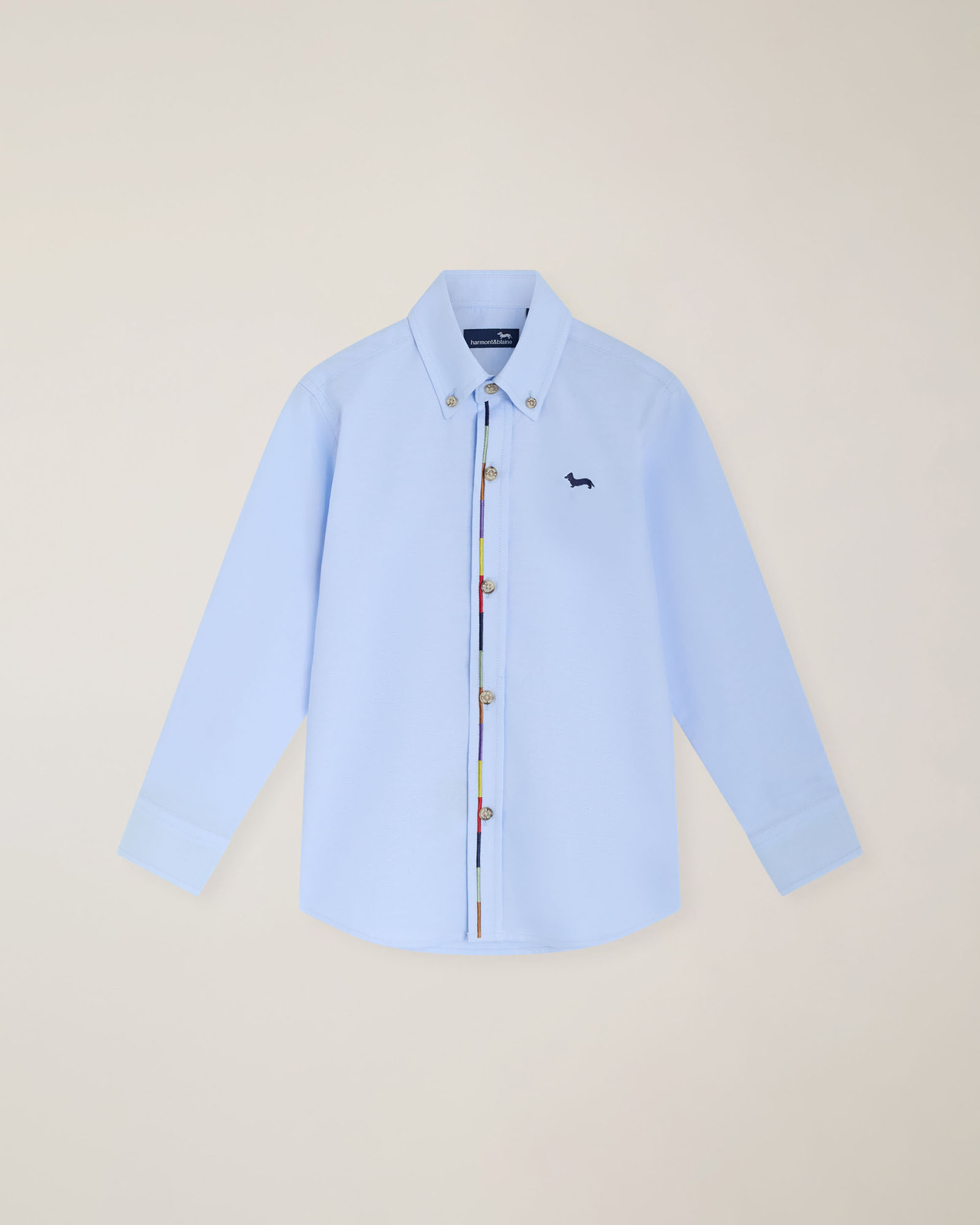 Shirt with multicolor embroidery